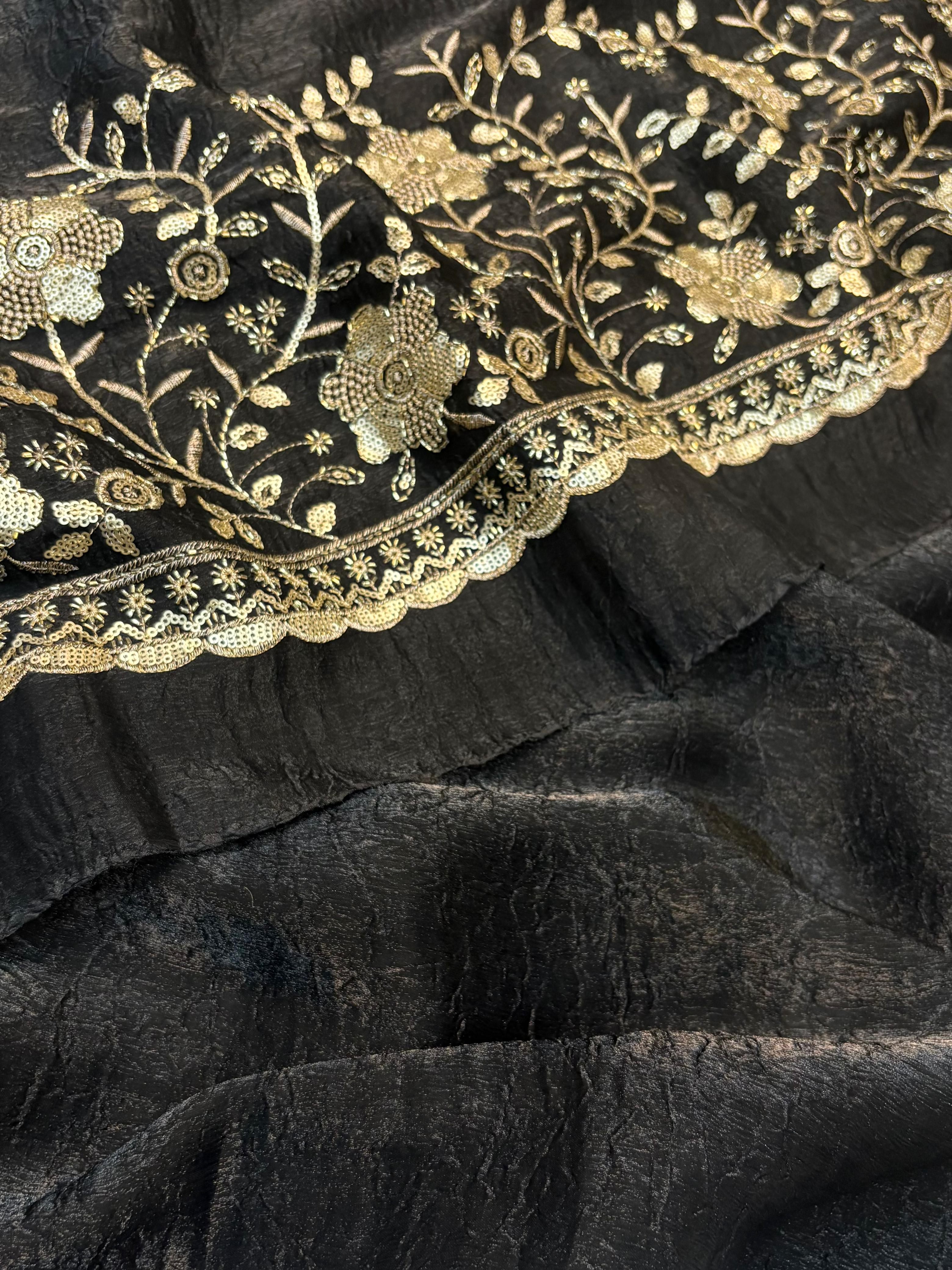 pure fancy crush saree