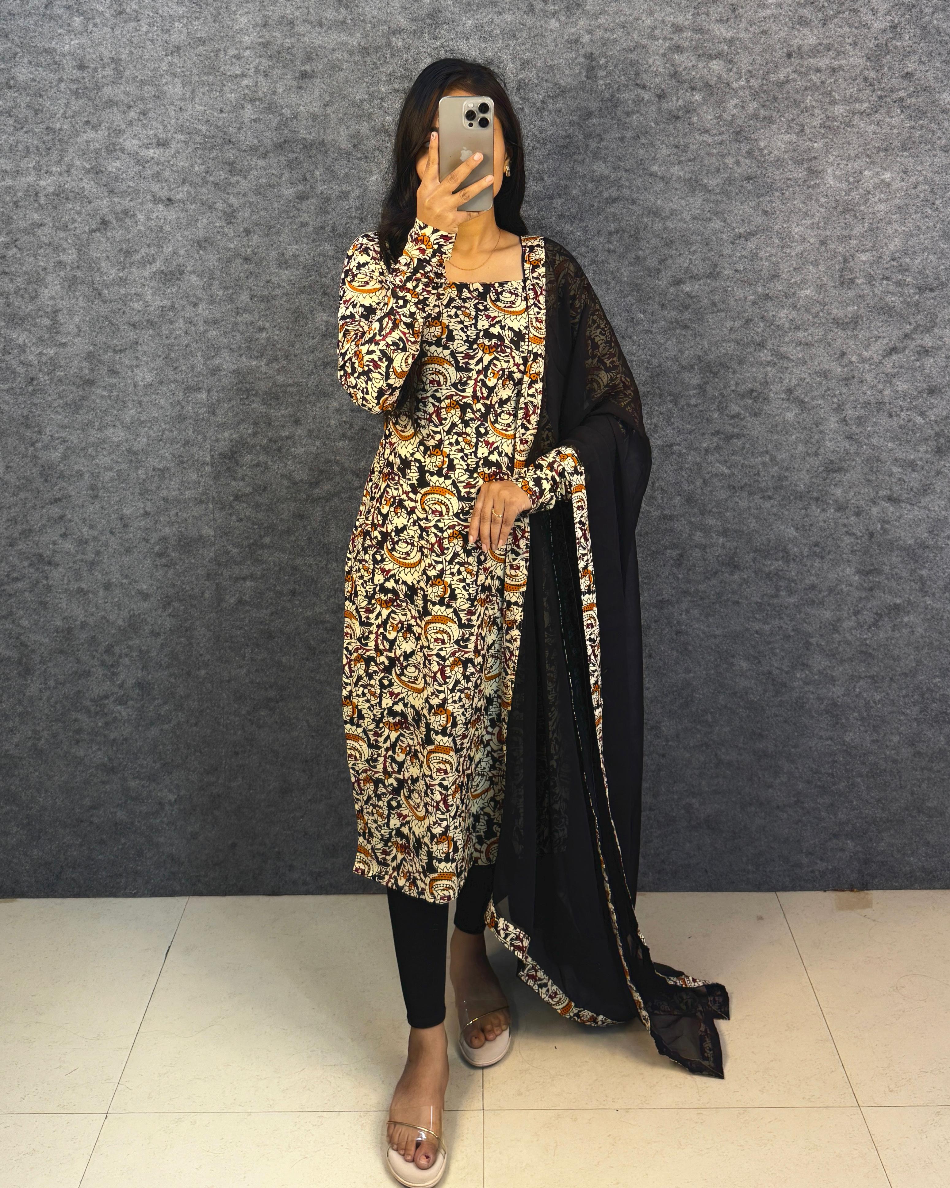 3 piece kalamkari inspired design set