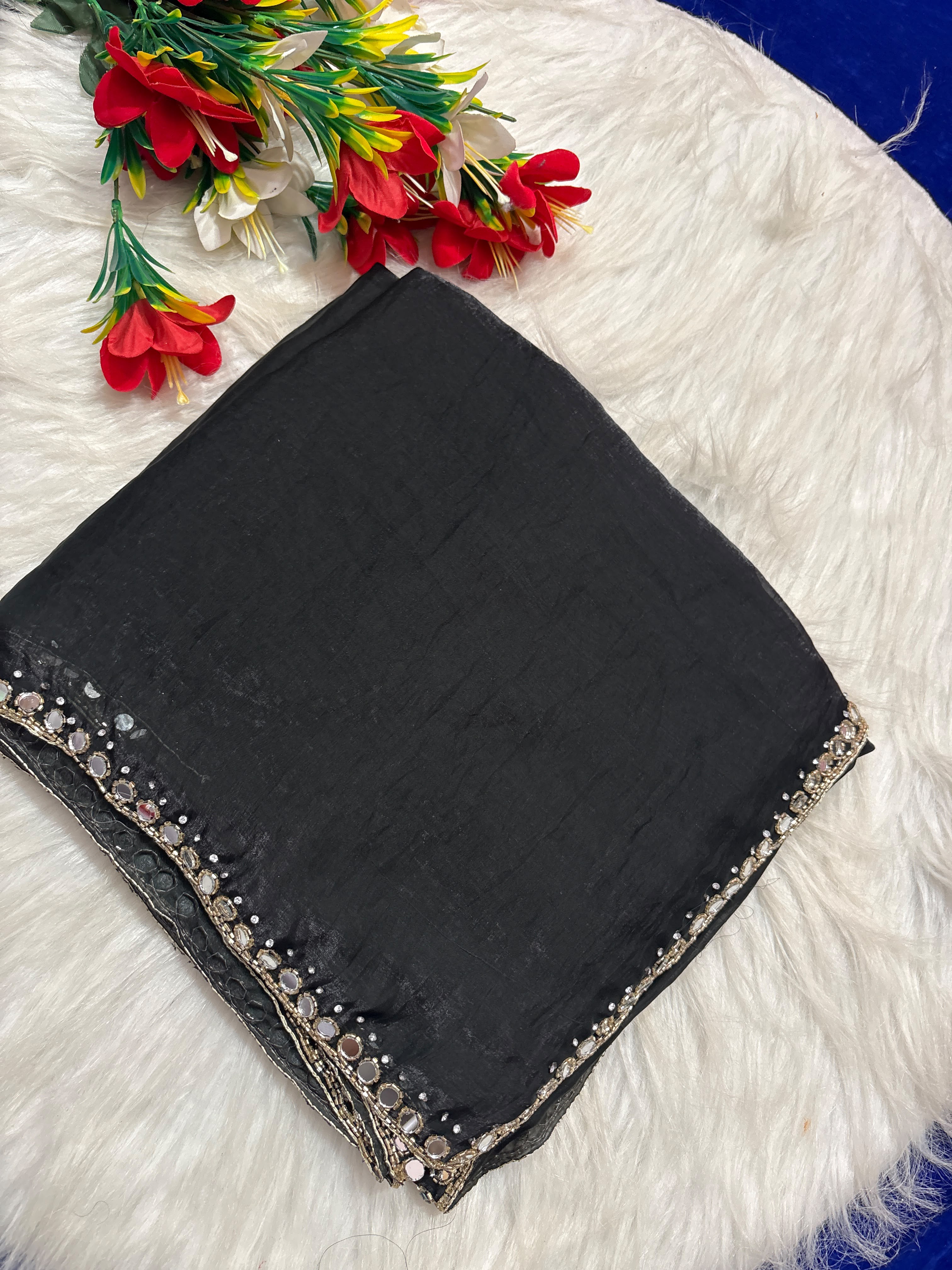 Neela mirror work sarees ✨