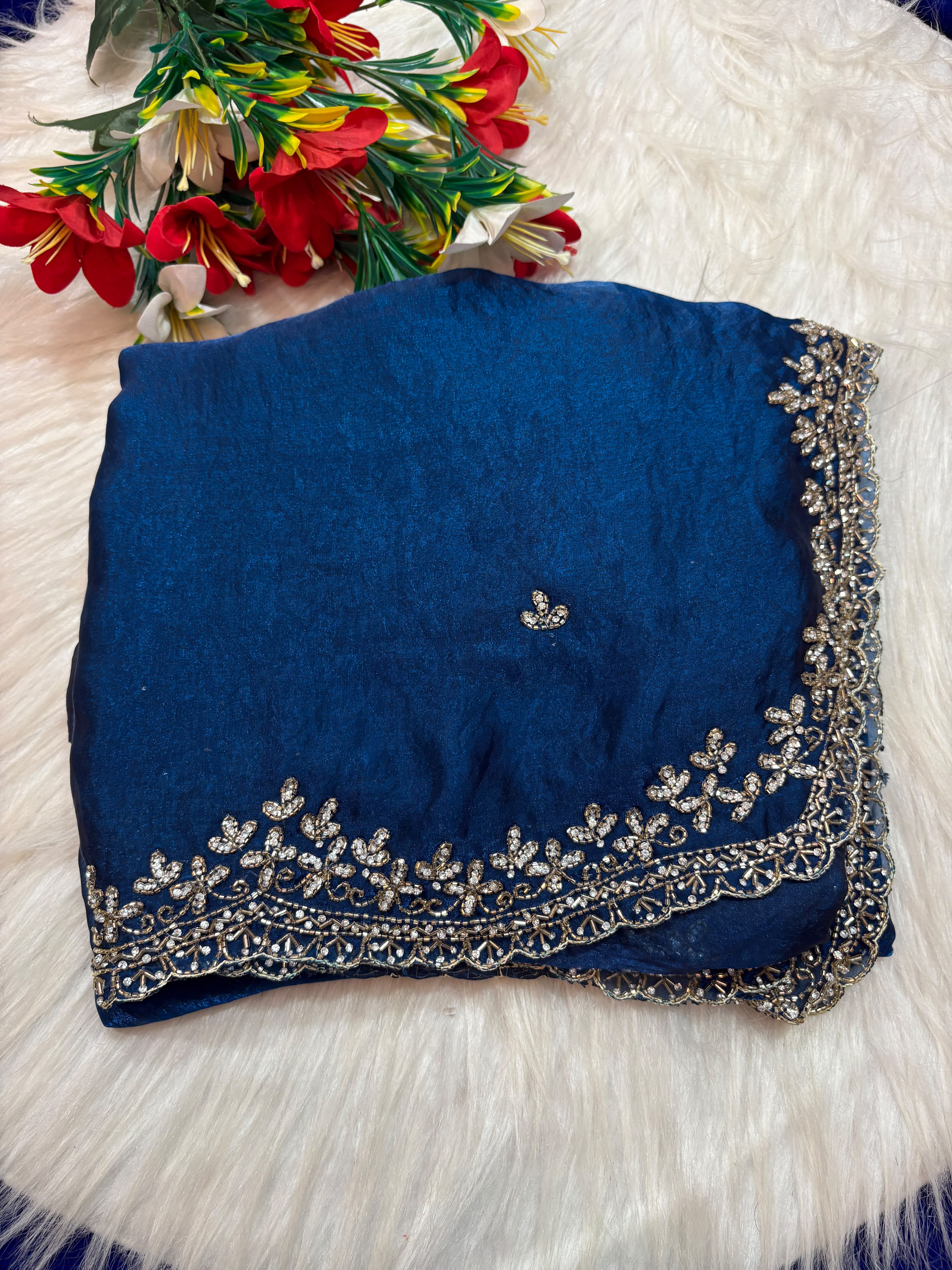 Premium Fandy Fabric heavy design saree