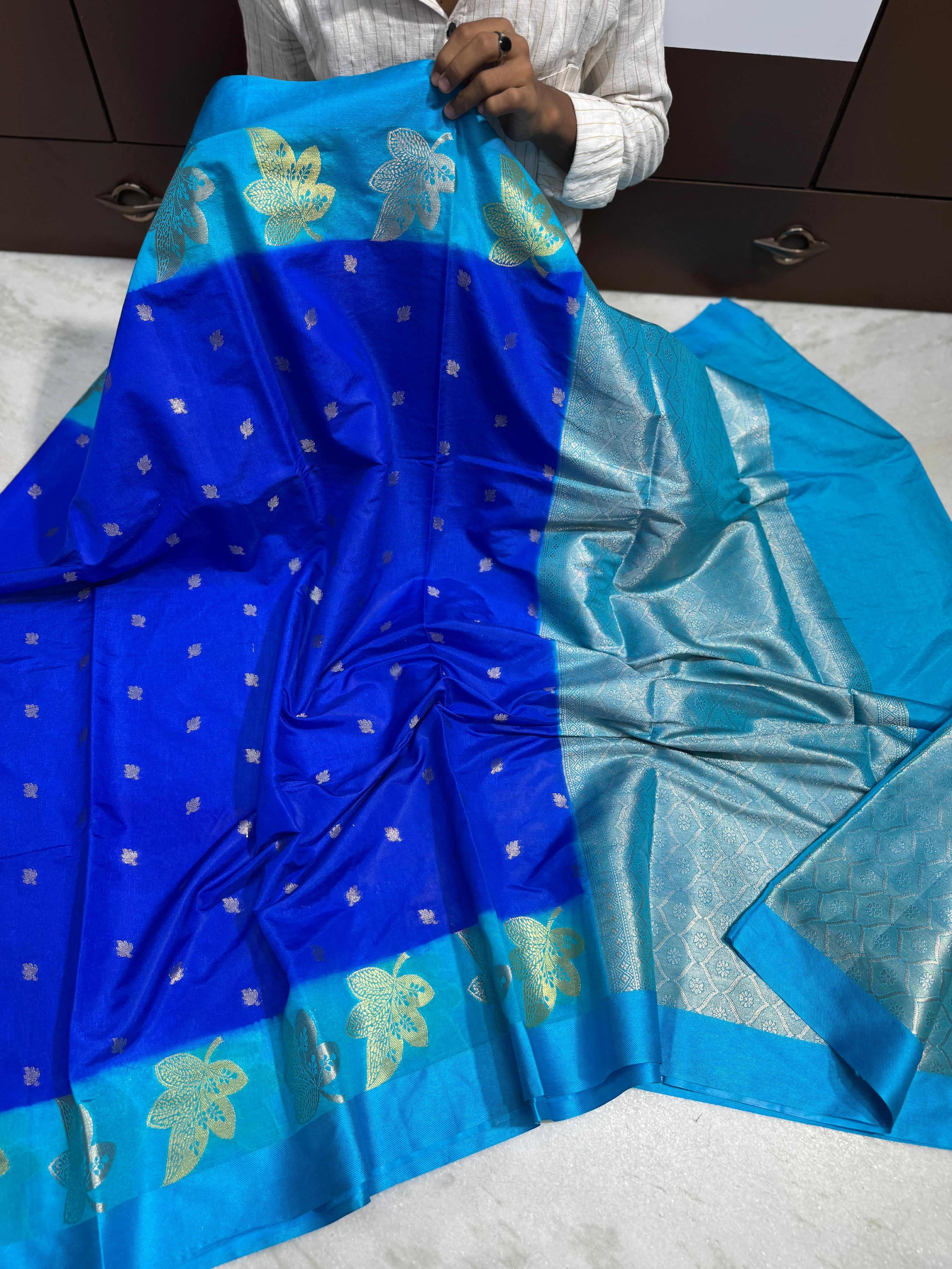 Benaresi dupion soft silk saree