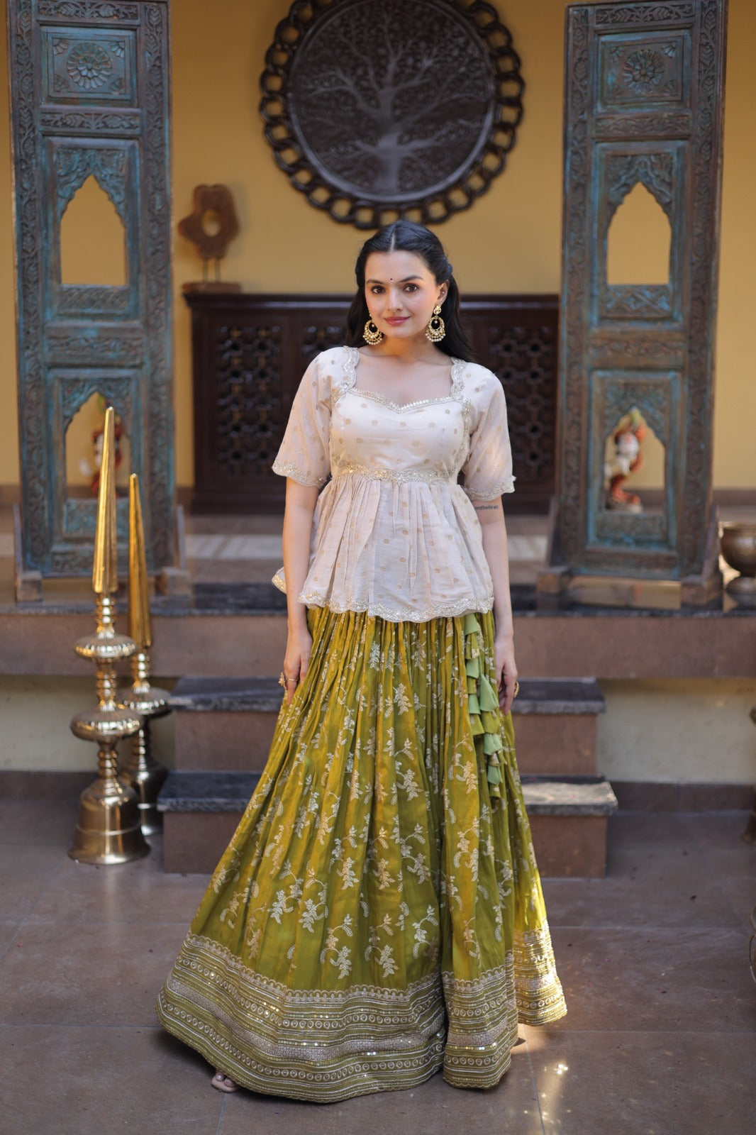 Designer viscose Jacquard lehenga choli ✨