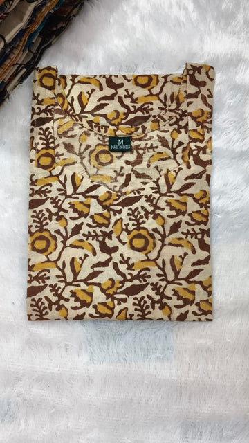 Pure kalamkari cotton kurti