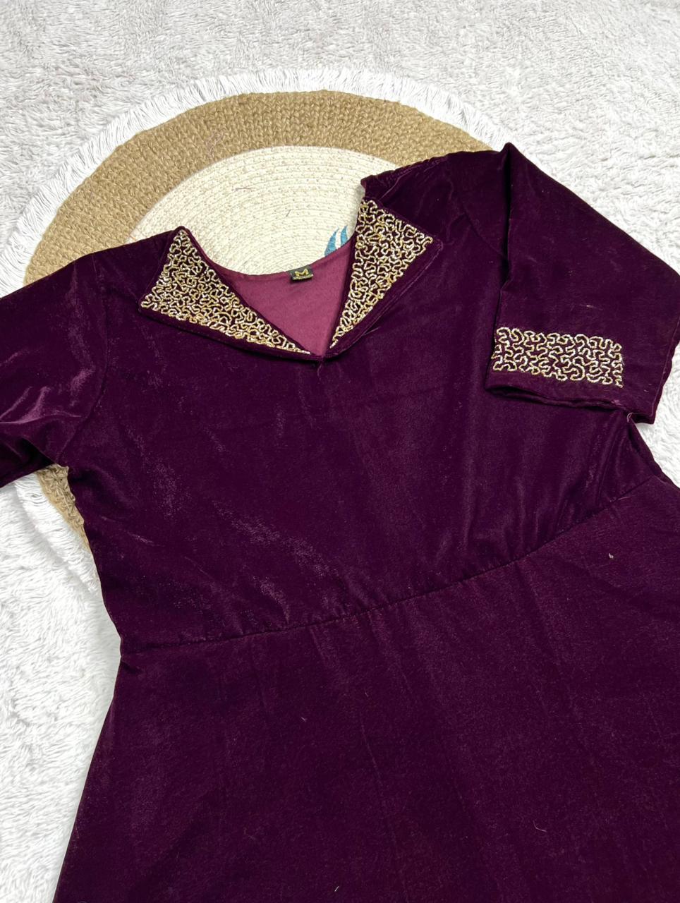 soft velvet gown