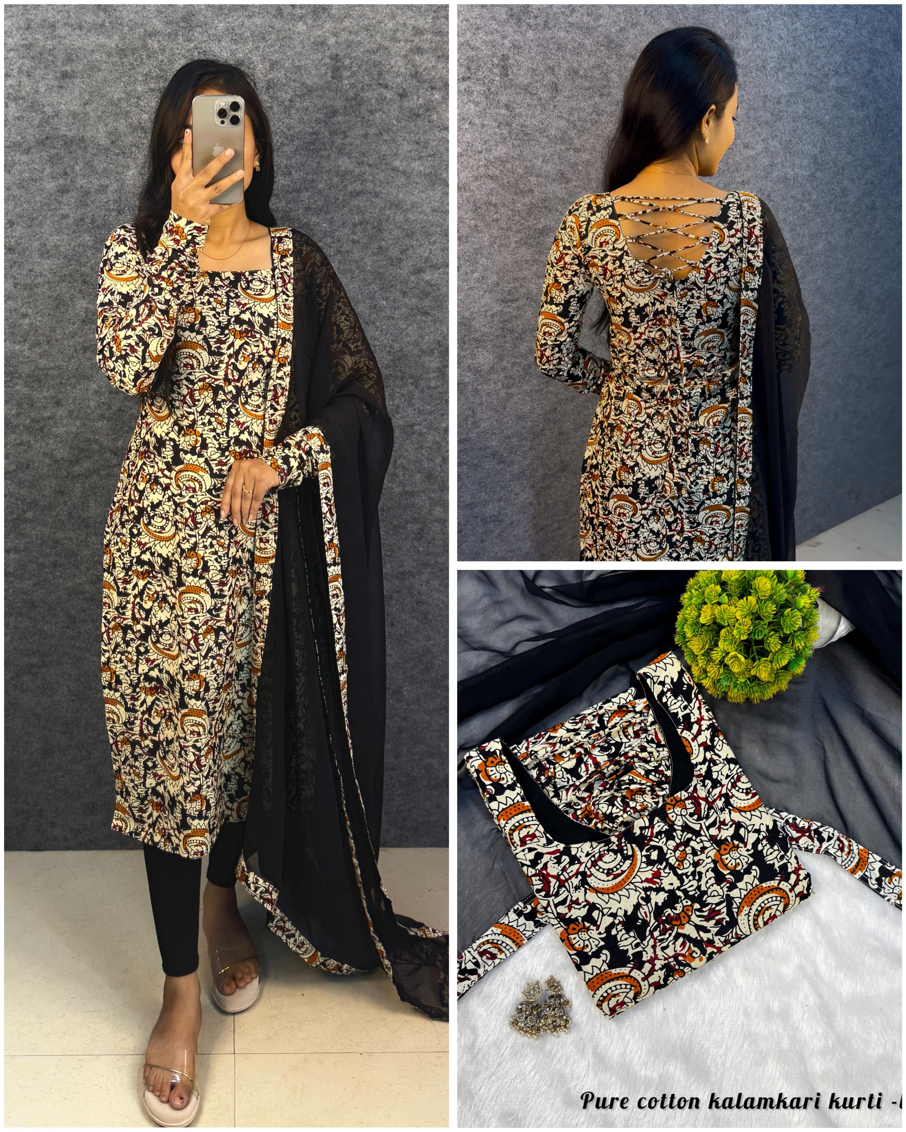 3 piece kalamkari inspired design set