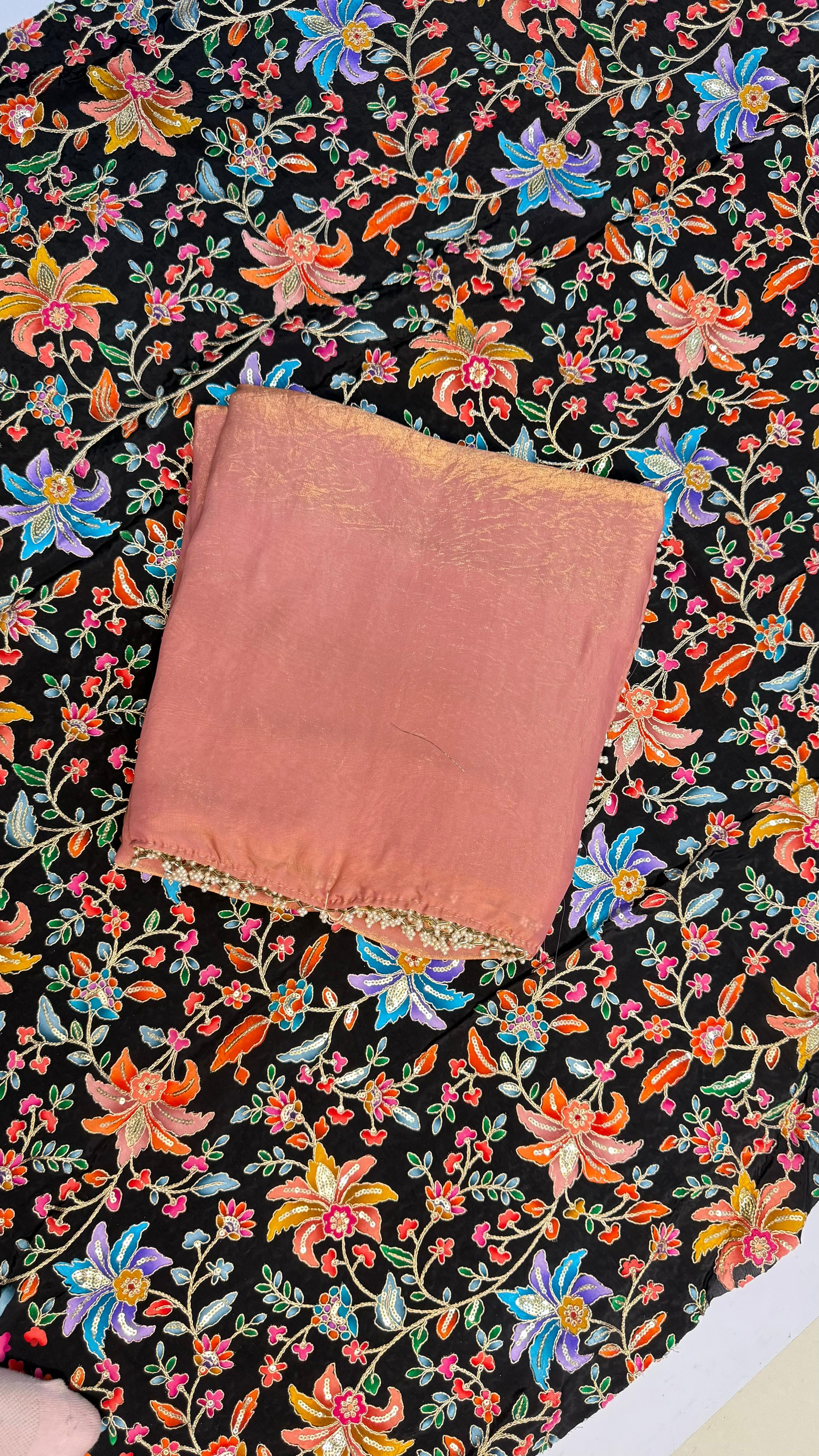 Elegant Fendi silk saree ✨