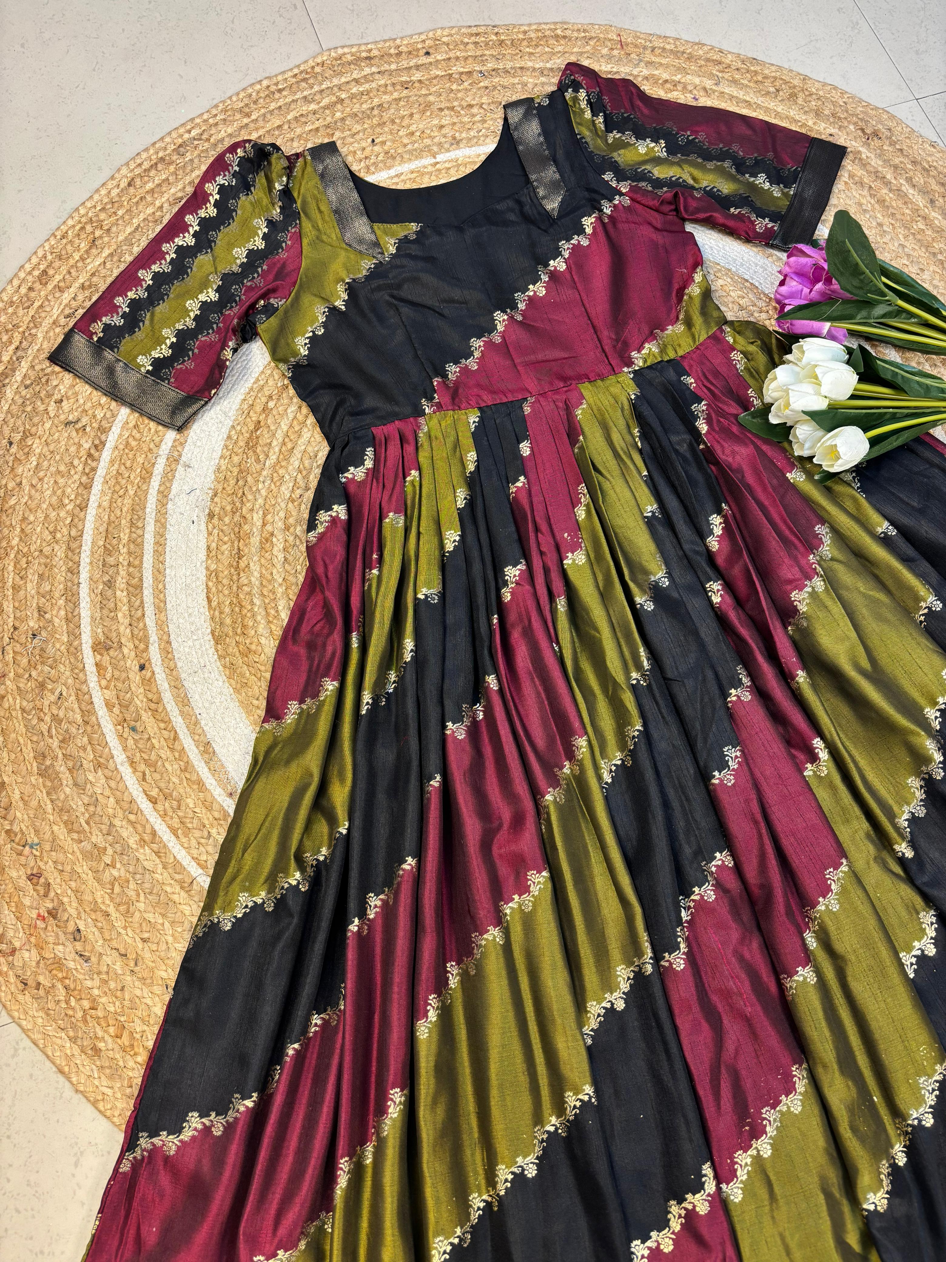 heavy marshmallow gown with duppata