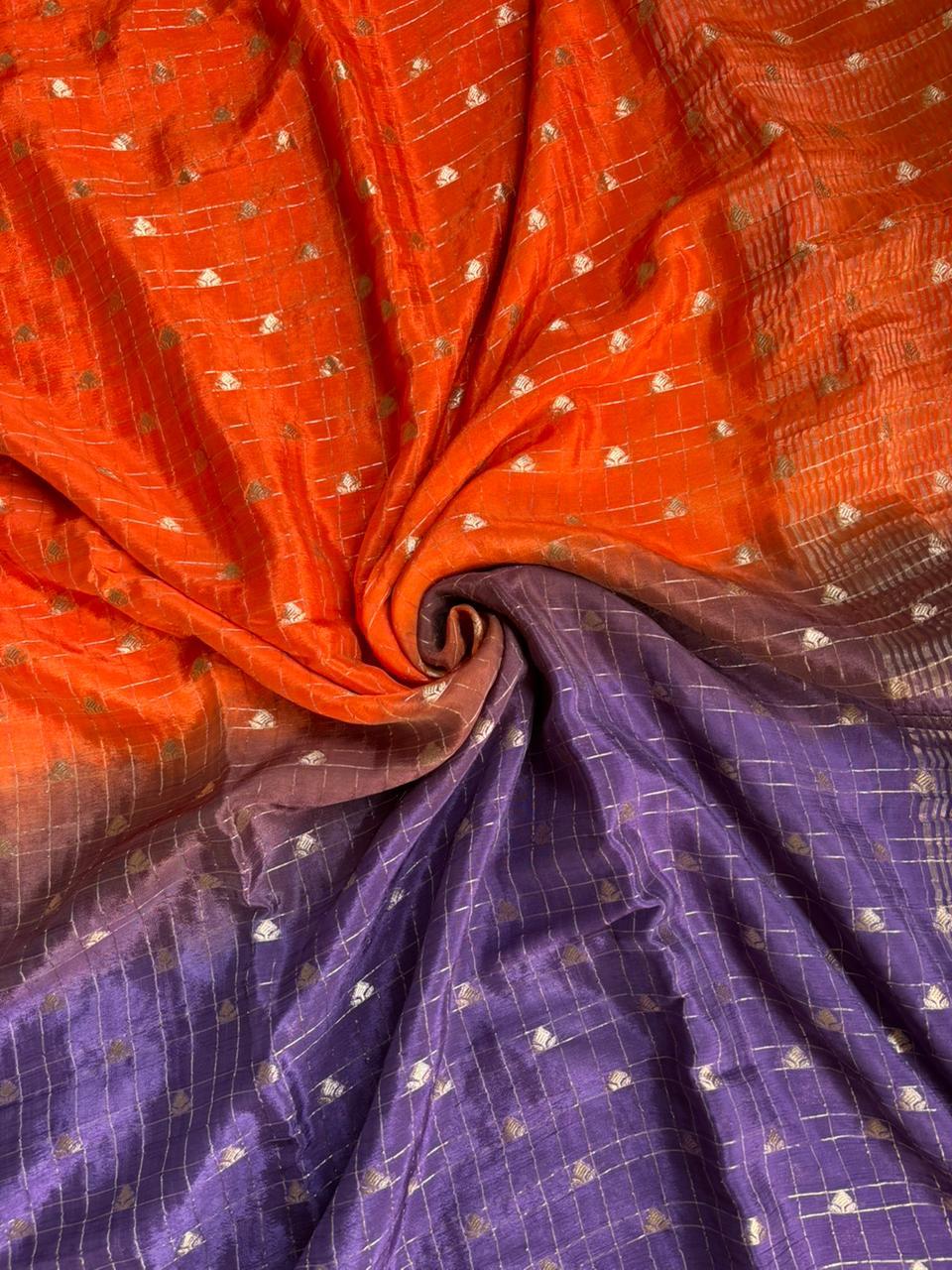 dual shade chinnon sarees
