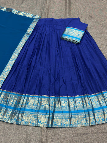 Vintage look kanjivaram silk lehengas