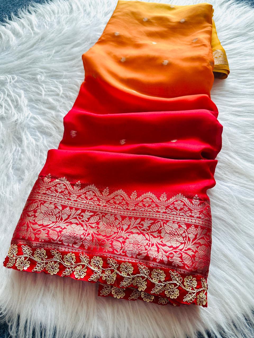 HEAVY JEQARD BORDER SAREE