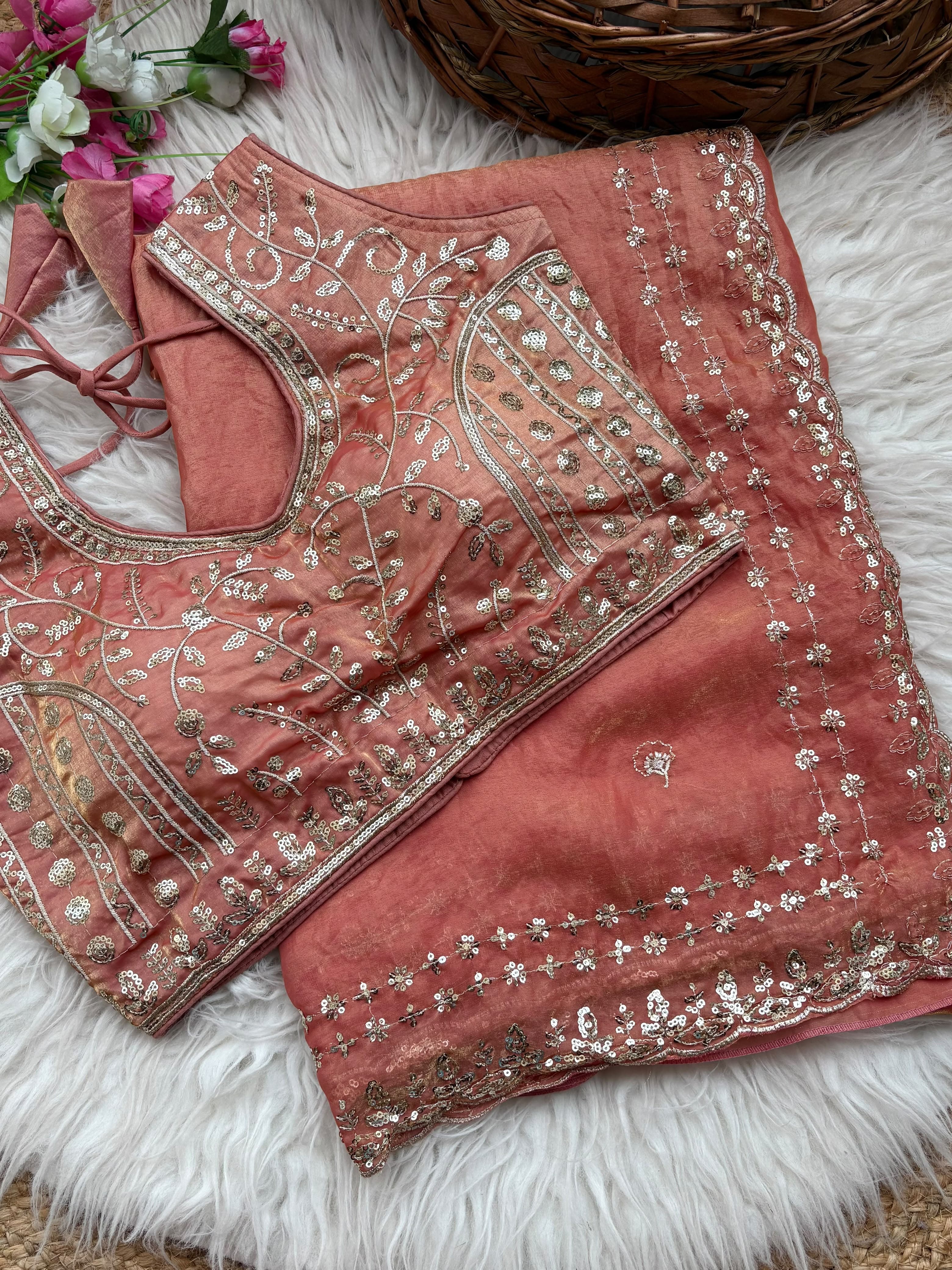 Fendy sattin designer saree ✨