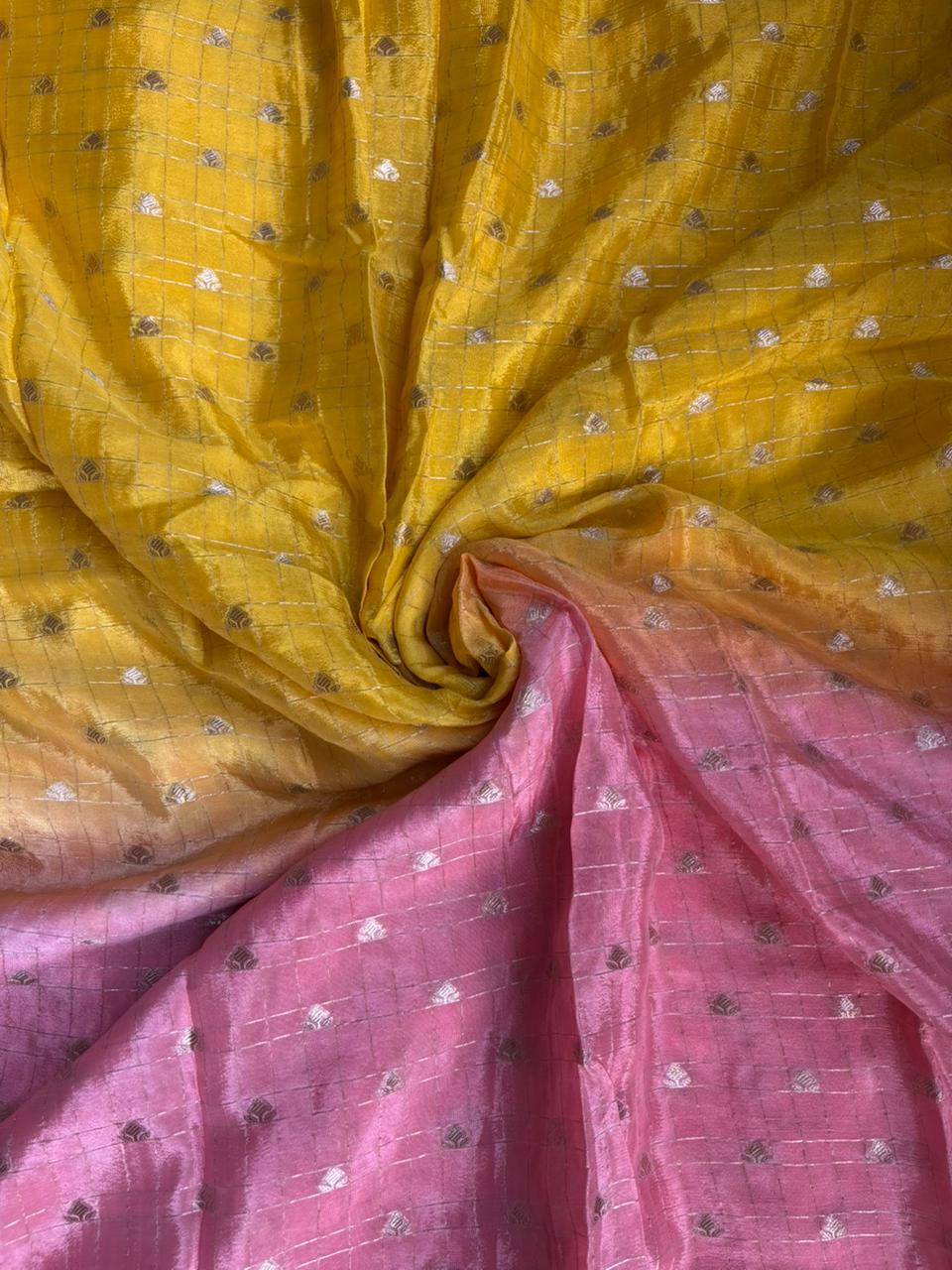 dual shade chinnon sarees
