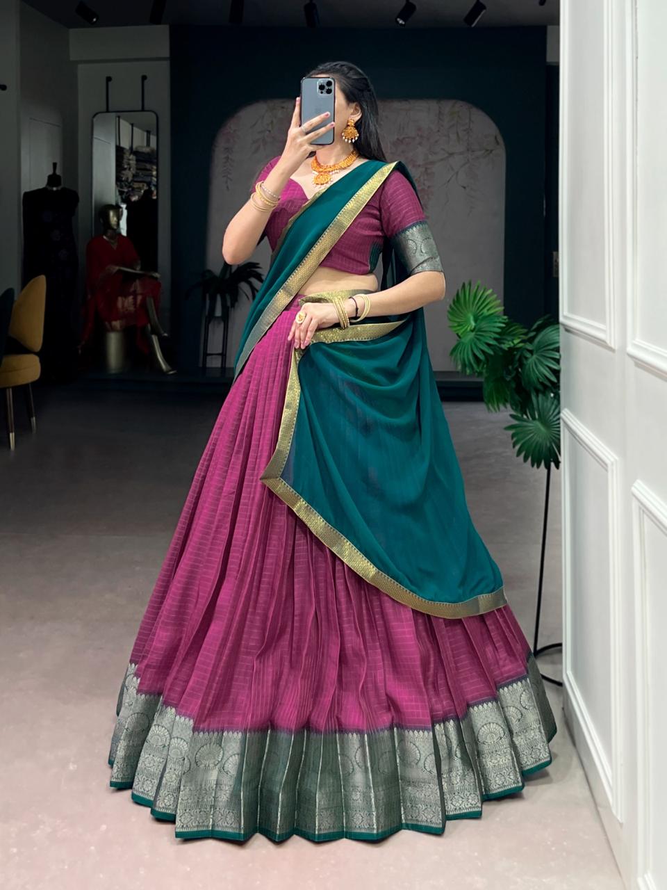 Dola checks lehenga