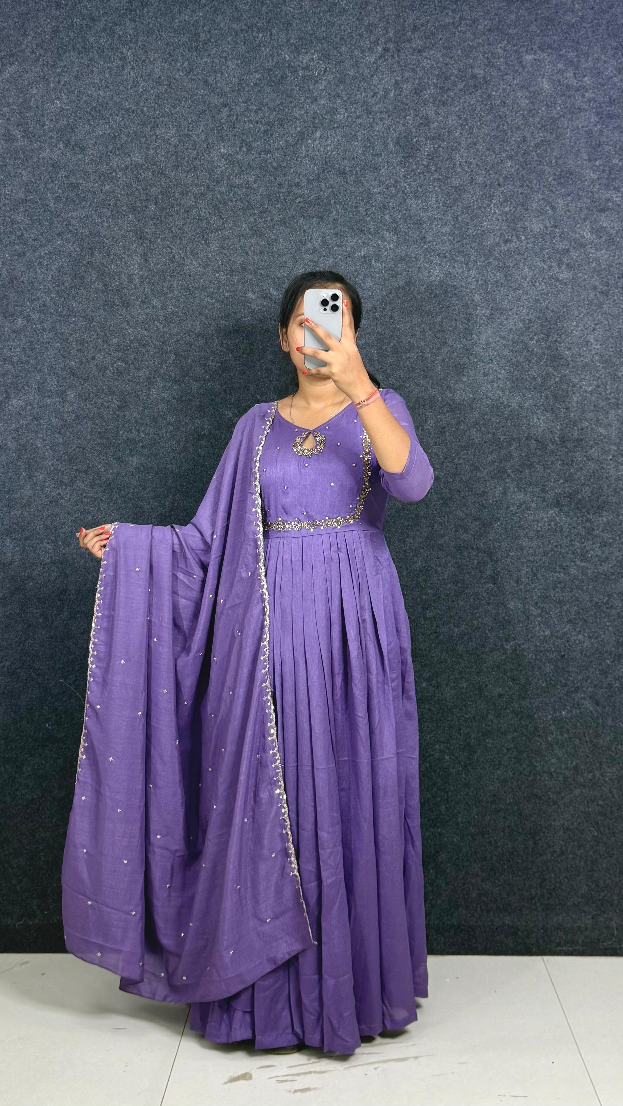 TARA Hand work Anarkali with Duppatta