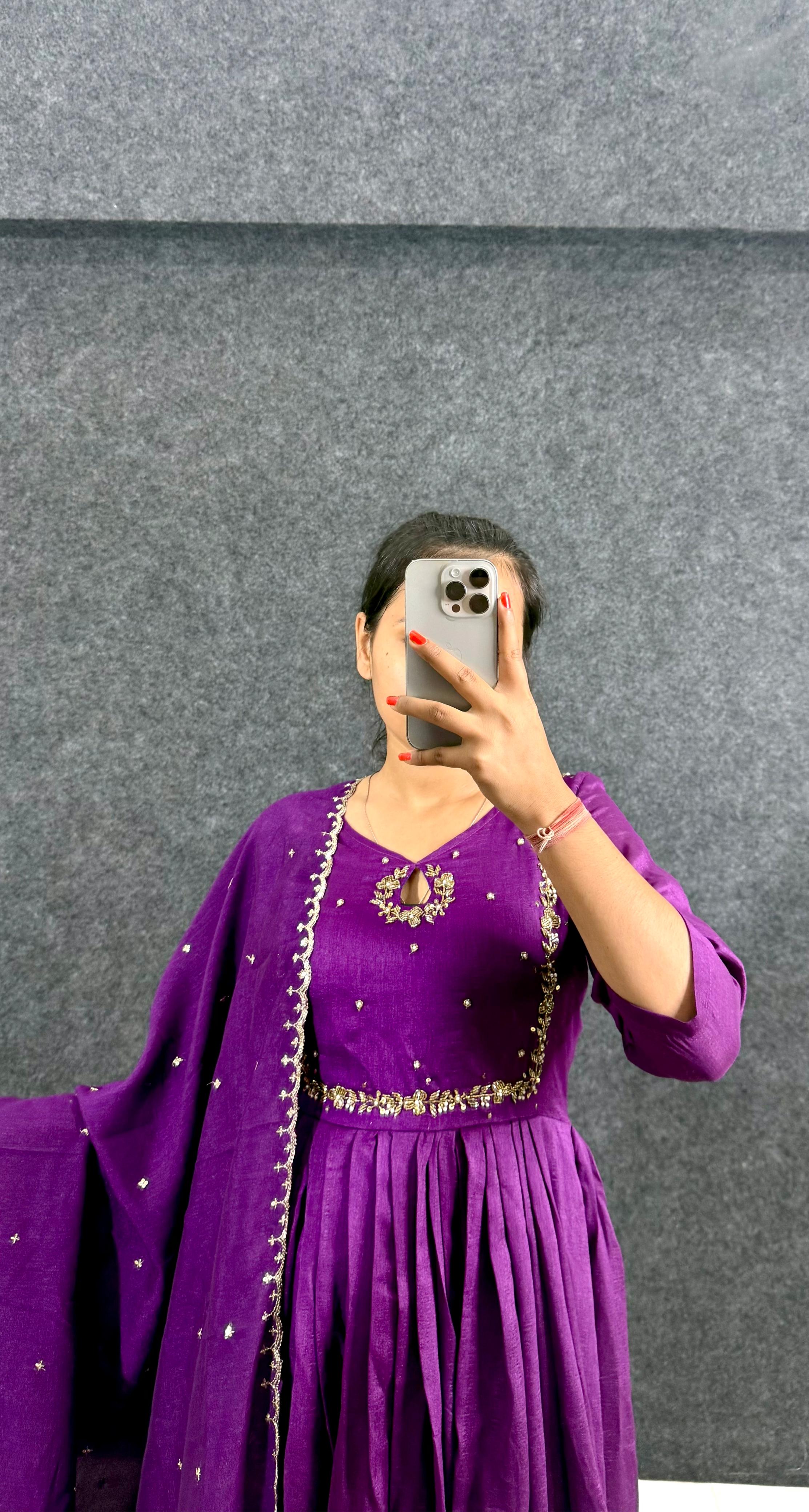 TARA Hand work Anarkali with Duppatta