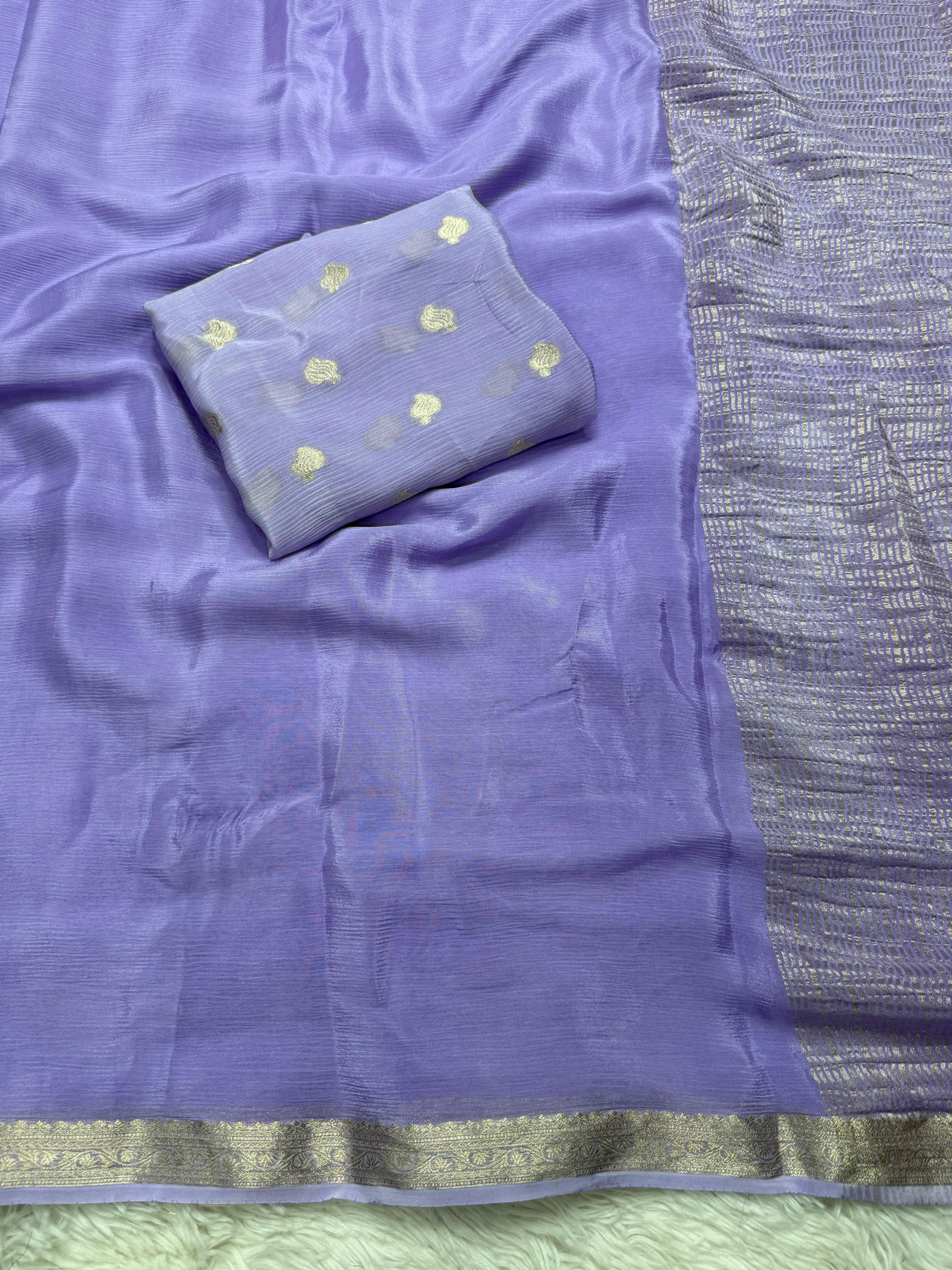Pure chinnon saree