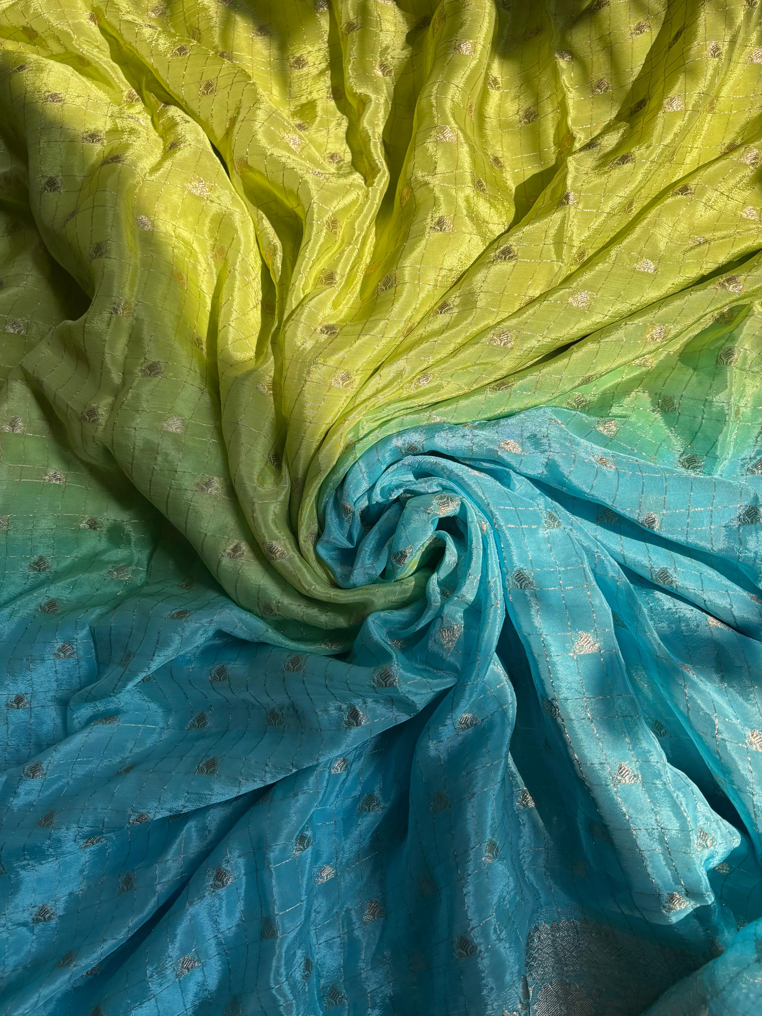 dual shade chinnon sarees