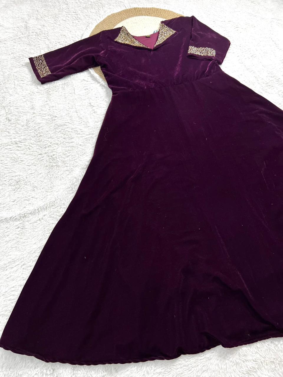 soft velvet gown