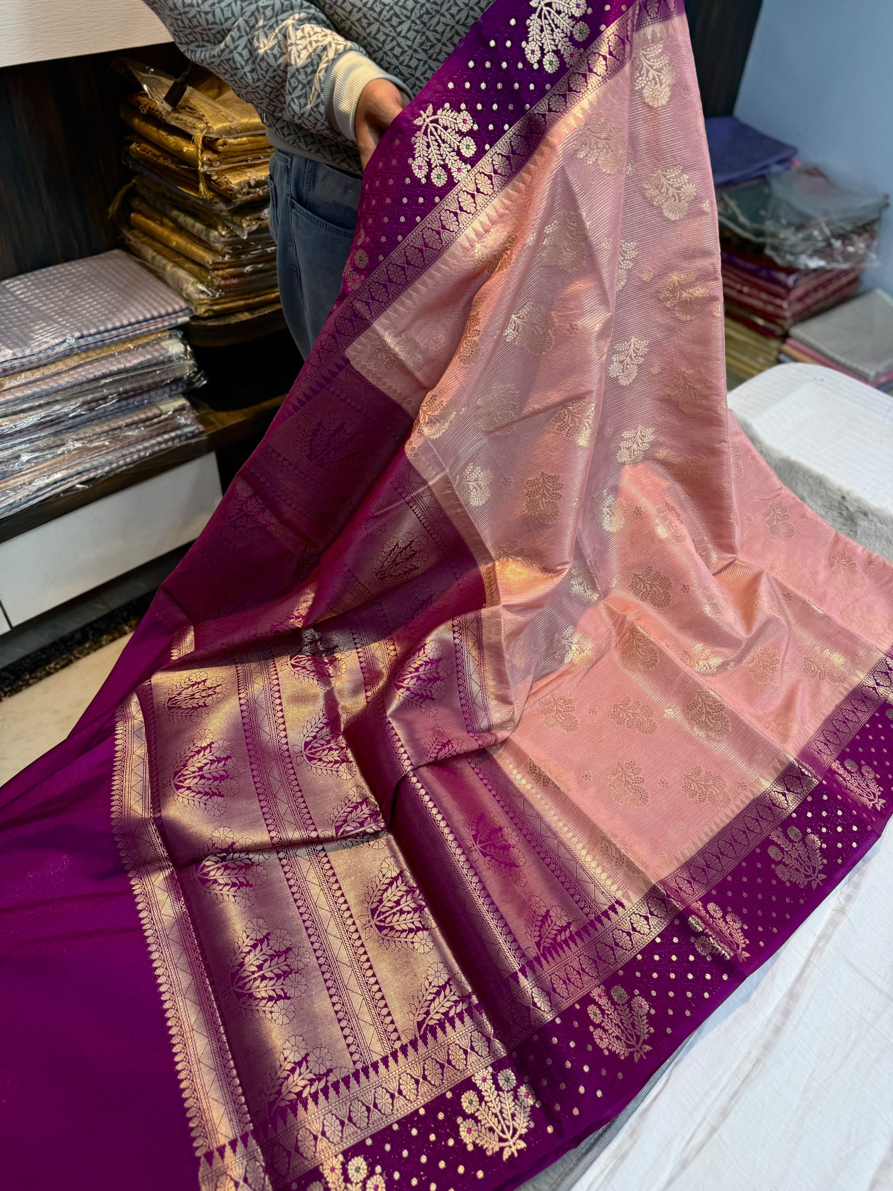 Banarasi semi Rao mango soft silk sarees