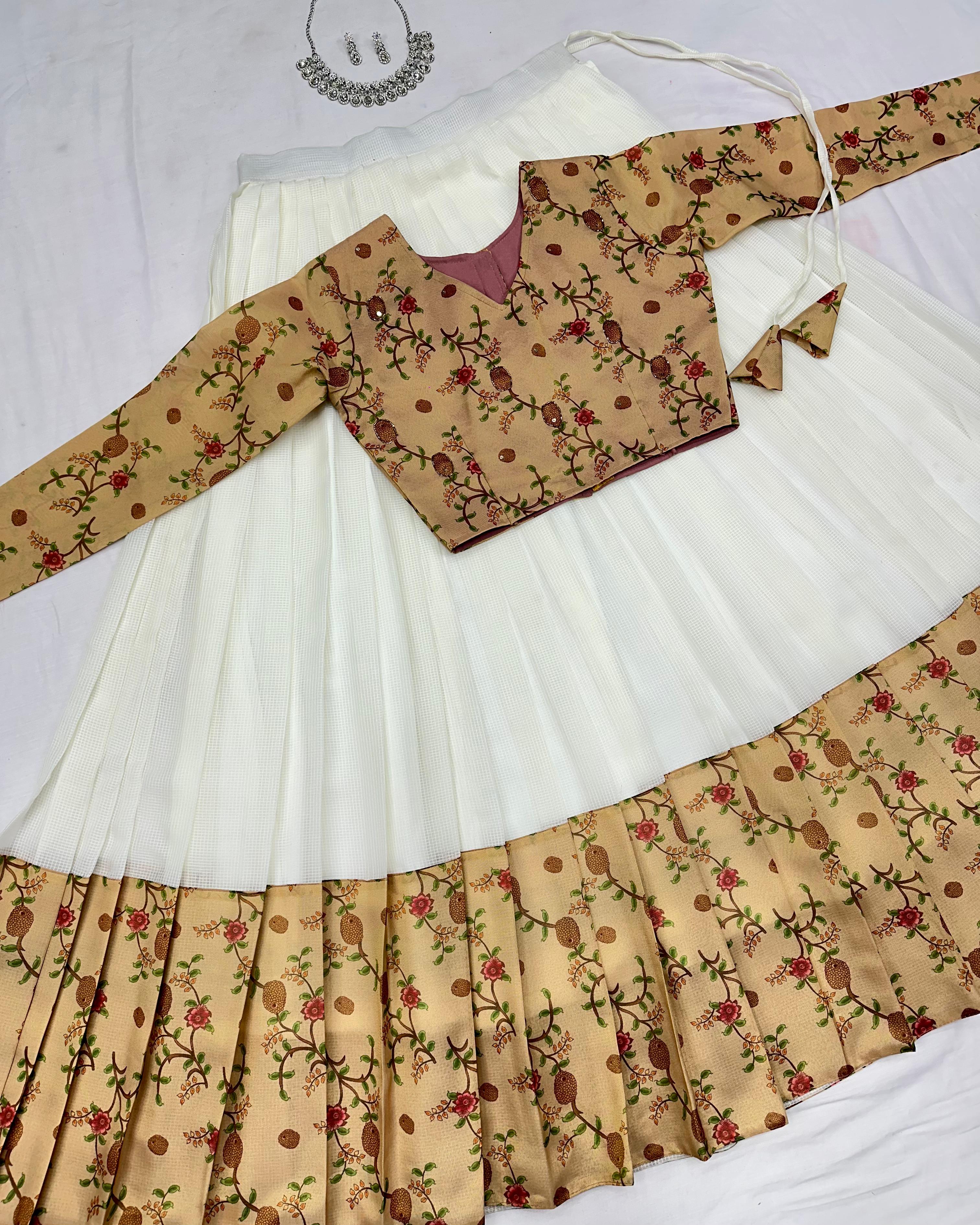 kota Doria crop top lehenga