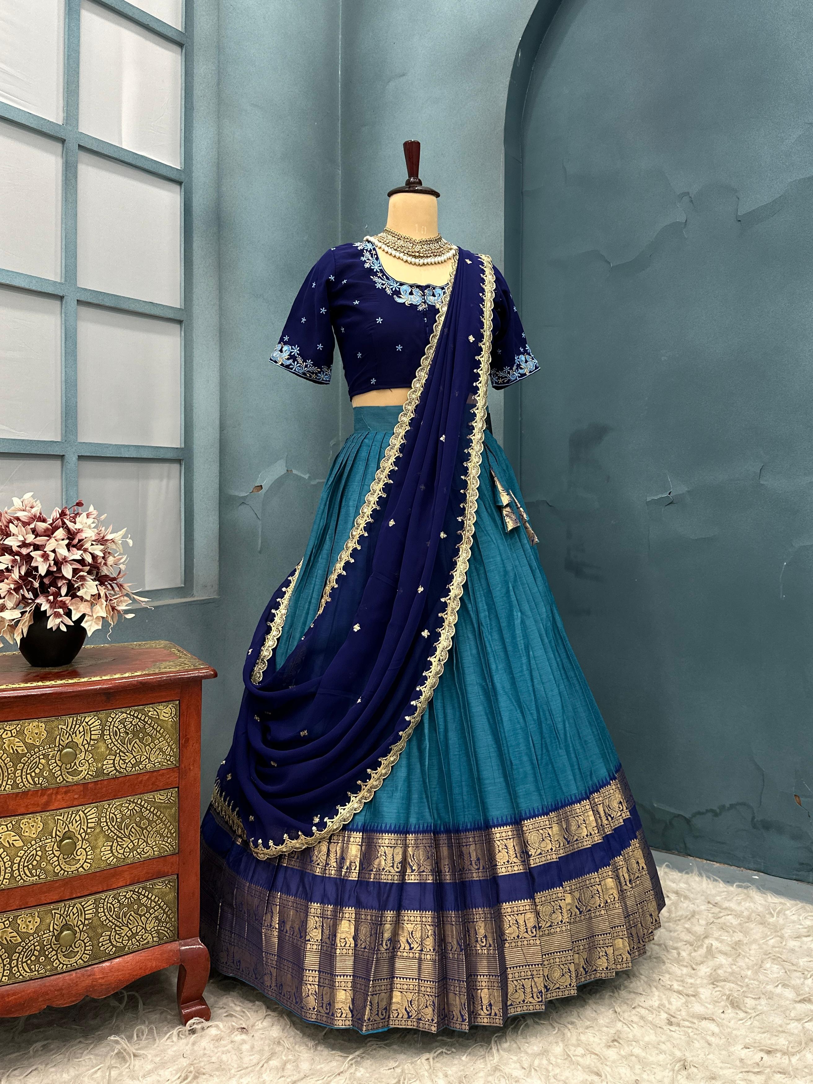Kanchi cotton silk traditional lehenga