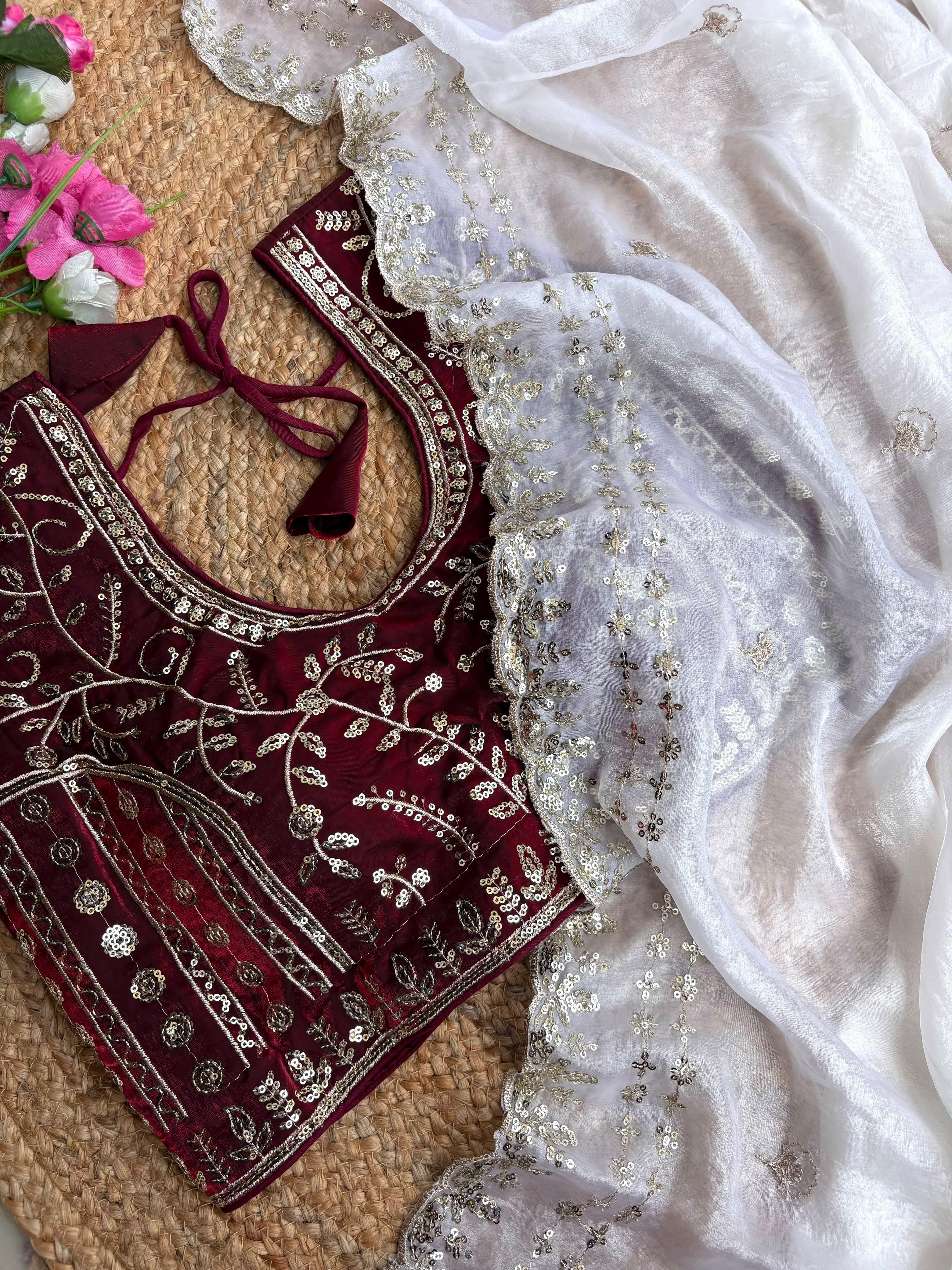 Fendy sattin designer saree ✨