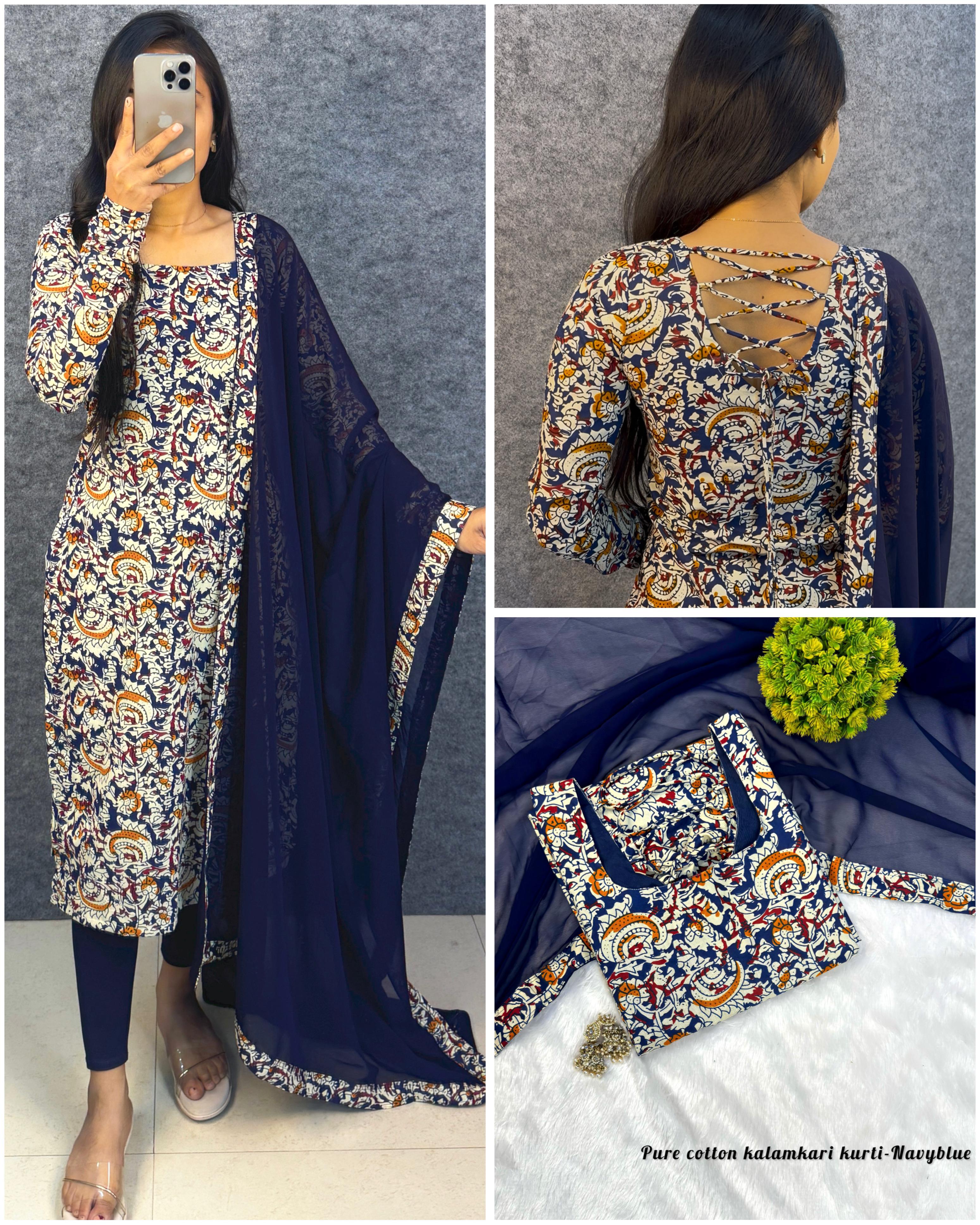 3 piece kalamkari inspired design set