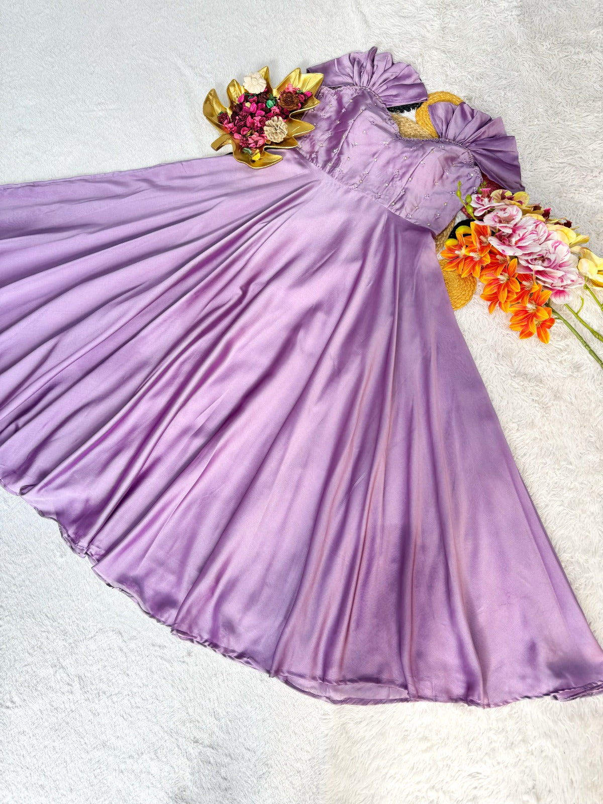 Rangoli silk gown ✨