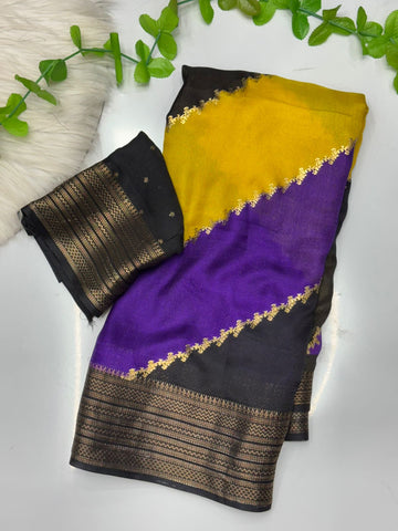 marshmallow multi colour saree