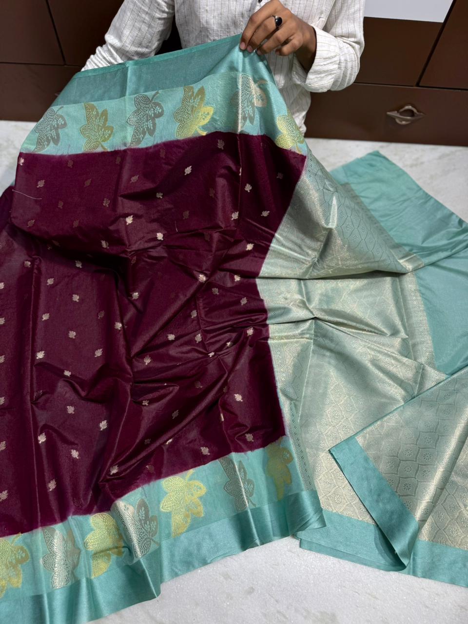 Benaresi dupion soft silk saree
