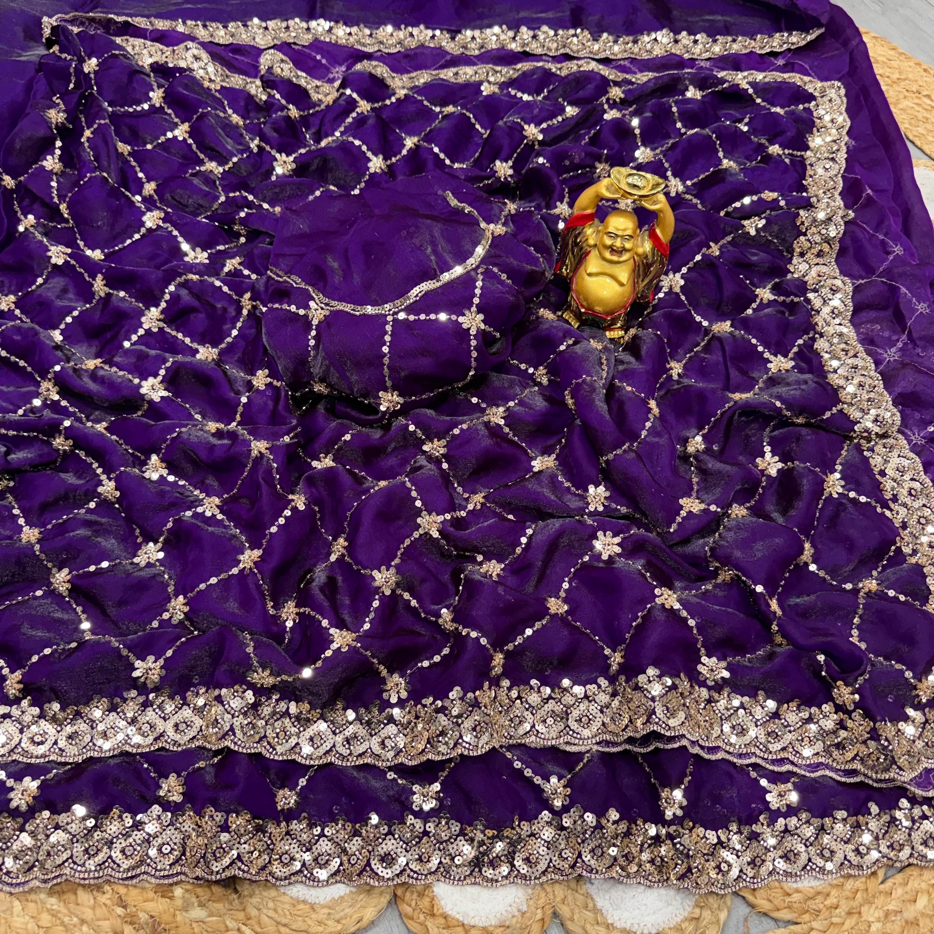 Grand party wear beeds work saree