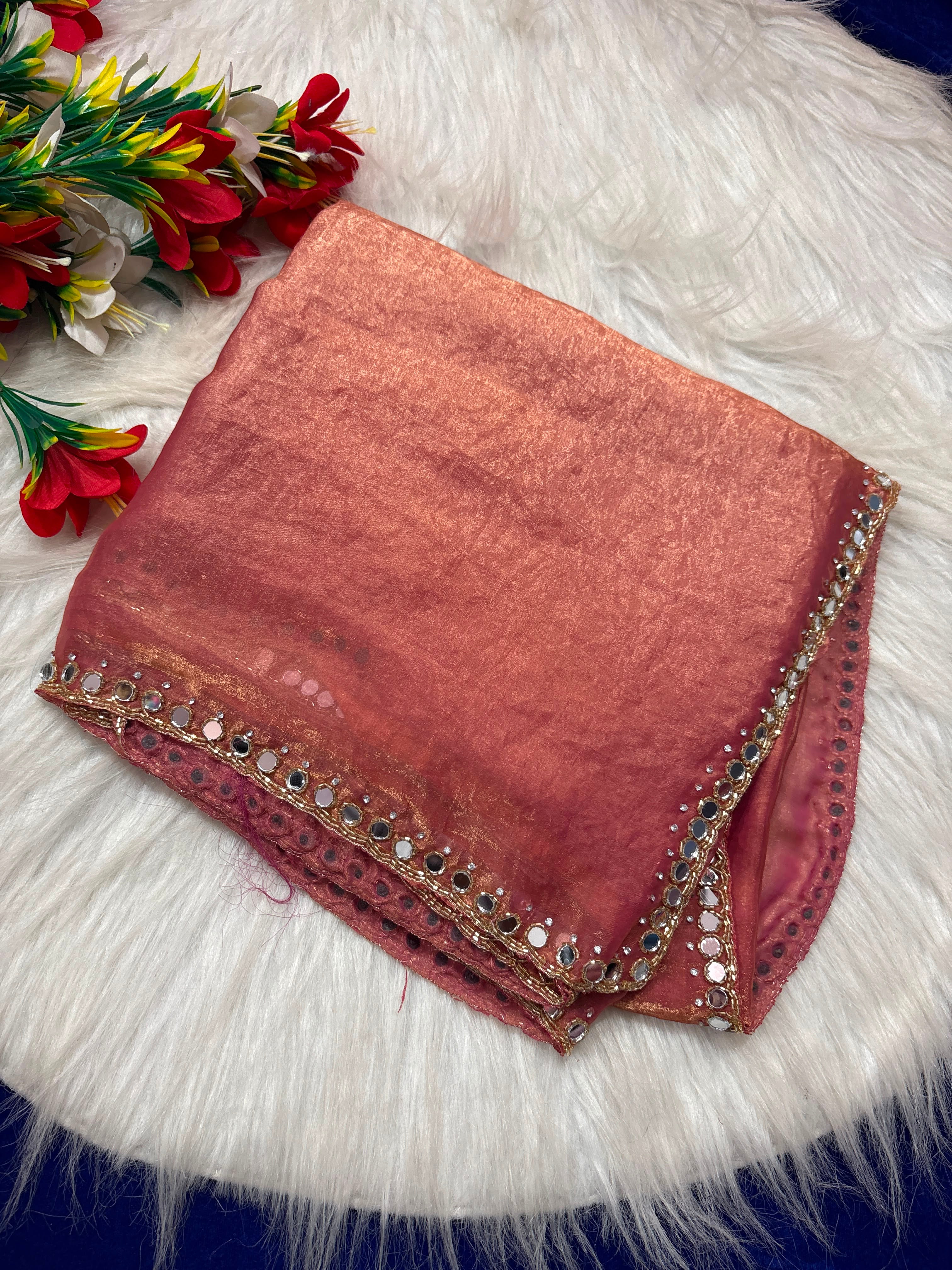Neela mirror work sarees ✨
