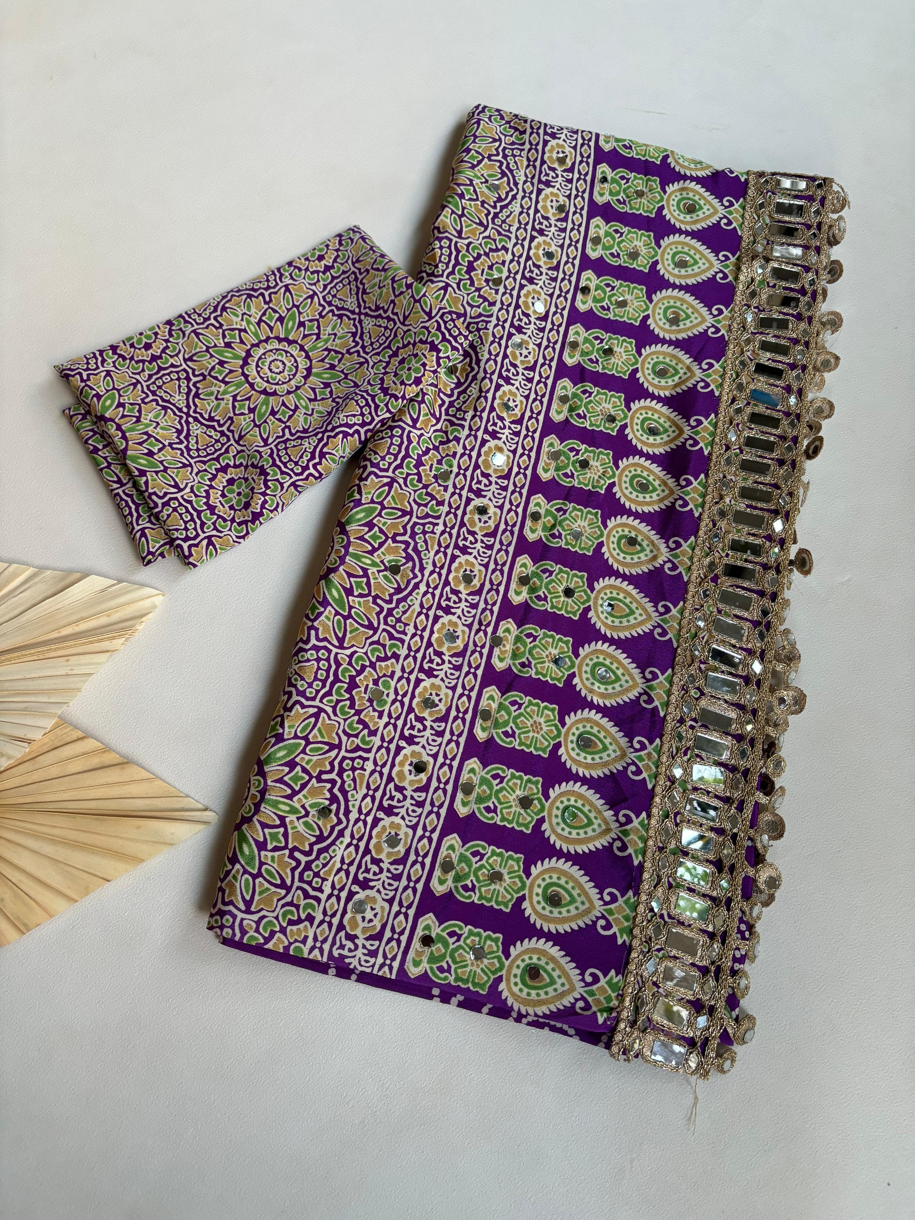 Pure satin silk saree