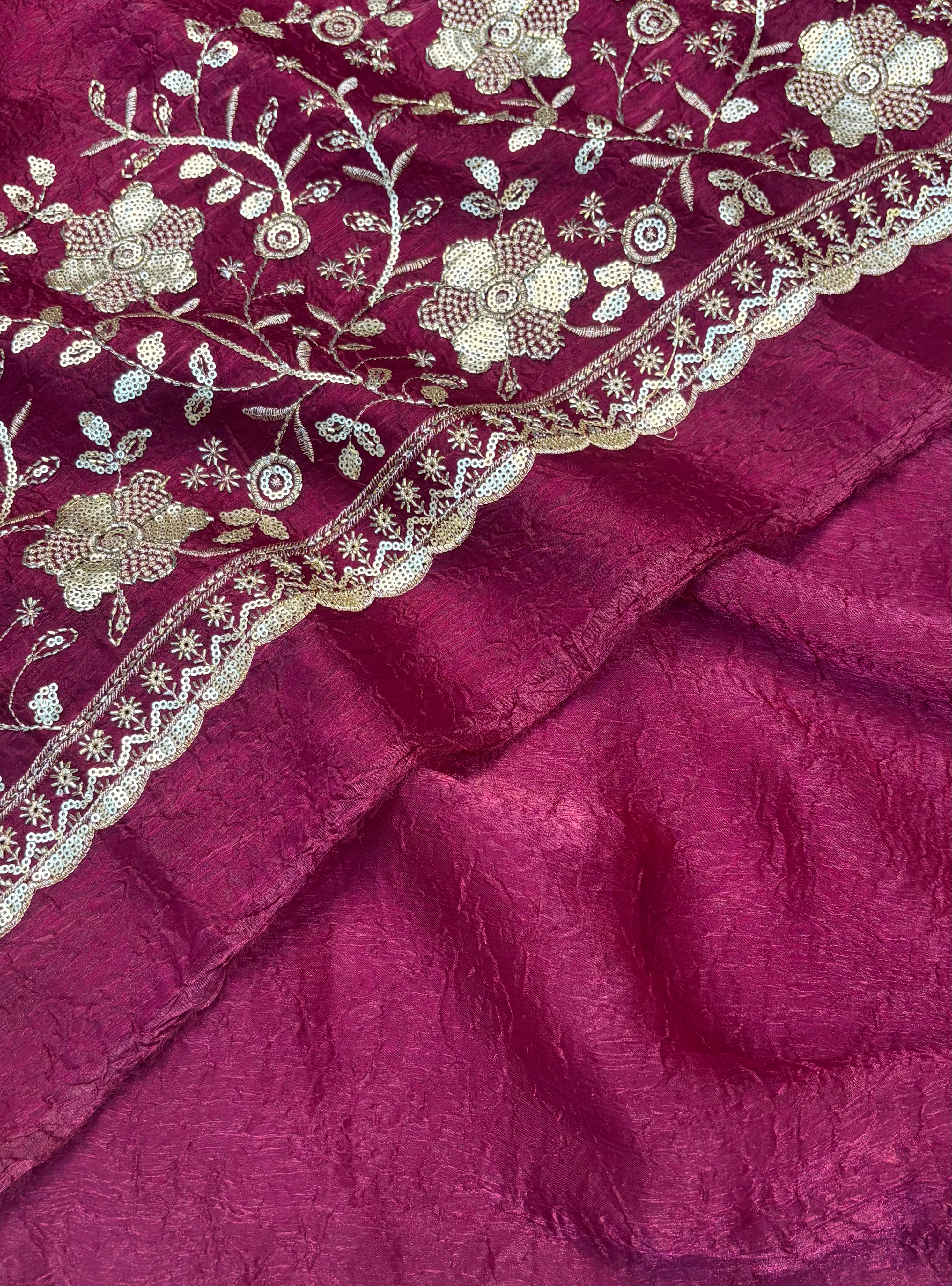 pure fancy crush saree