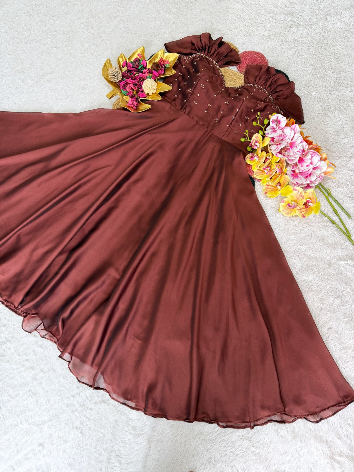 Rangoli silk gown ✨