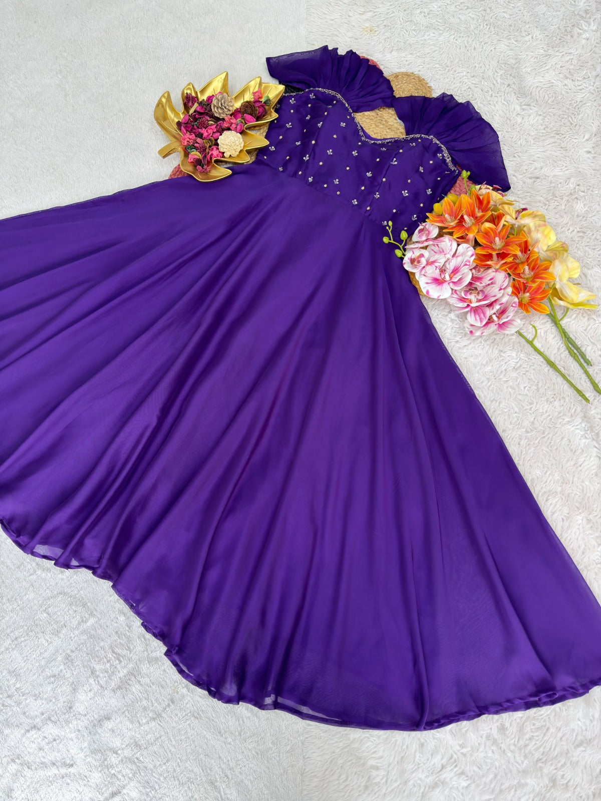 Rangoli silk gown ✨