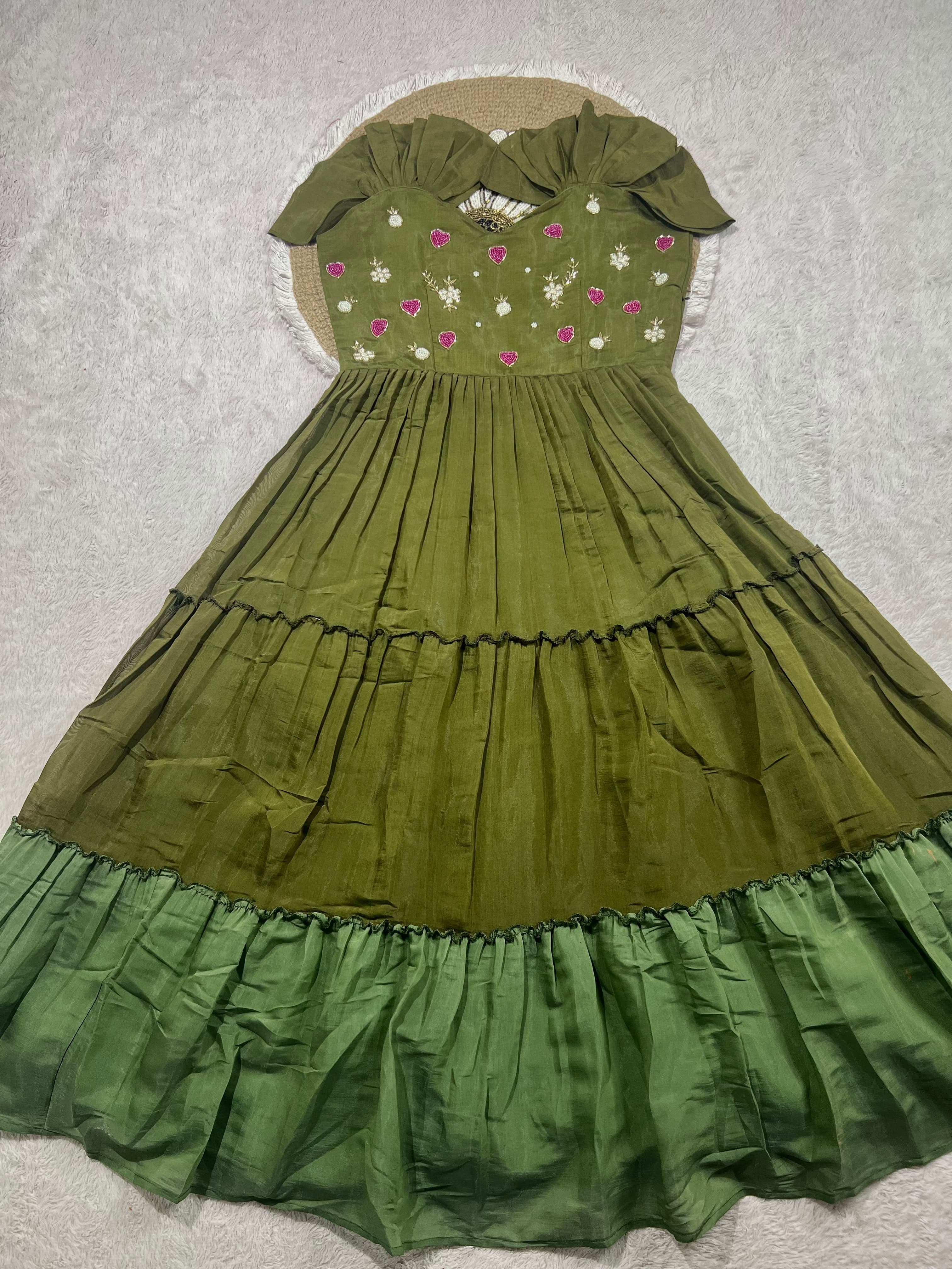 Elegant maggam work gown 👗