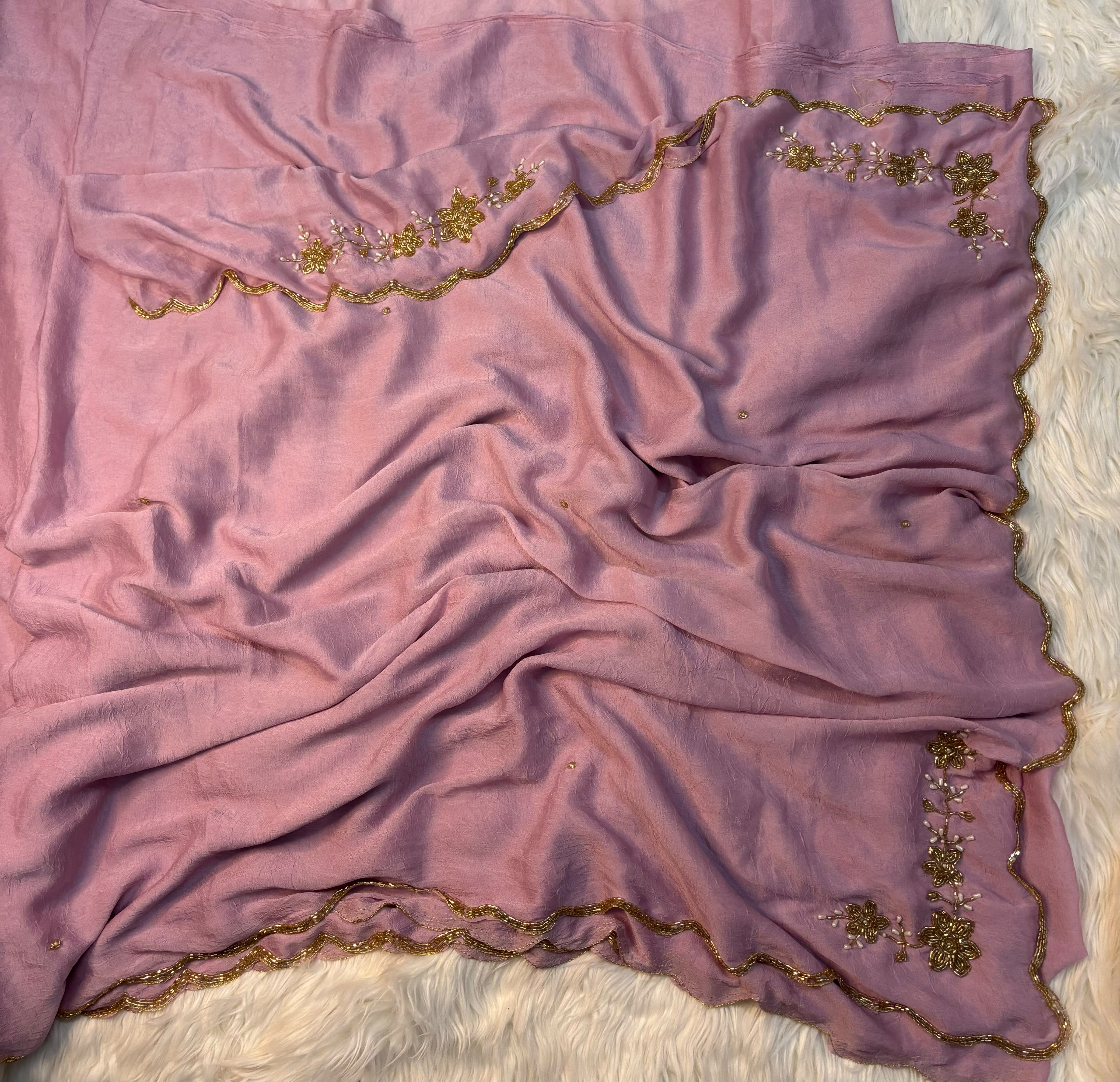 Premium rangoli crush silk designer saree ✨