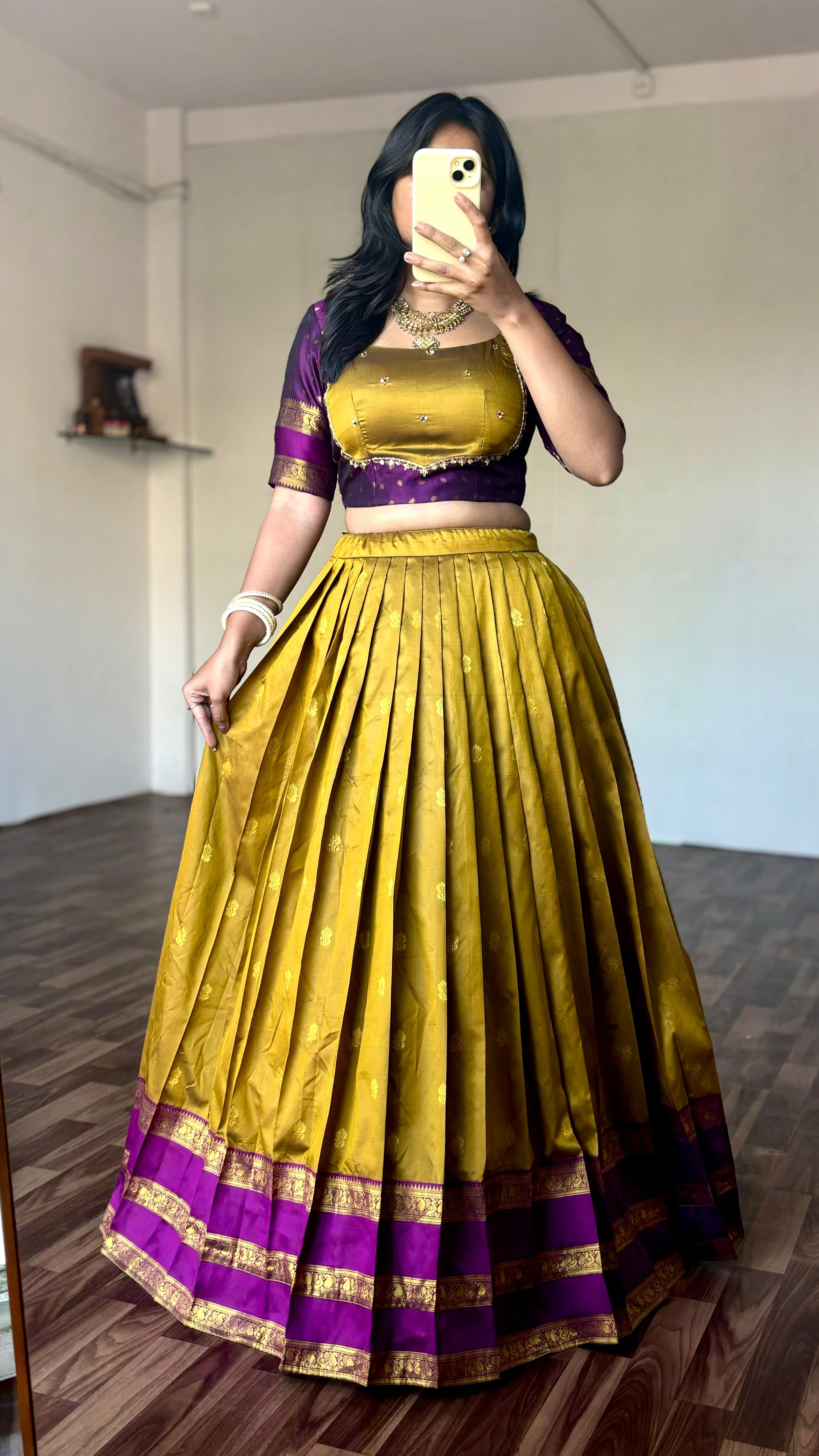 Maggam work lehenga set
