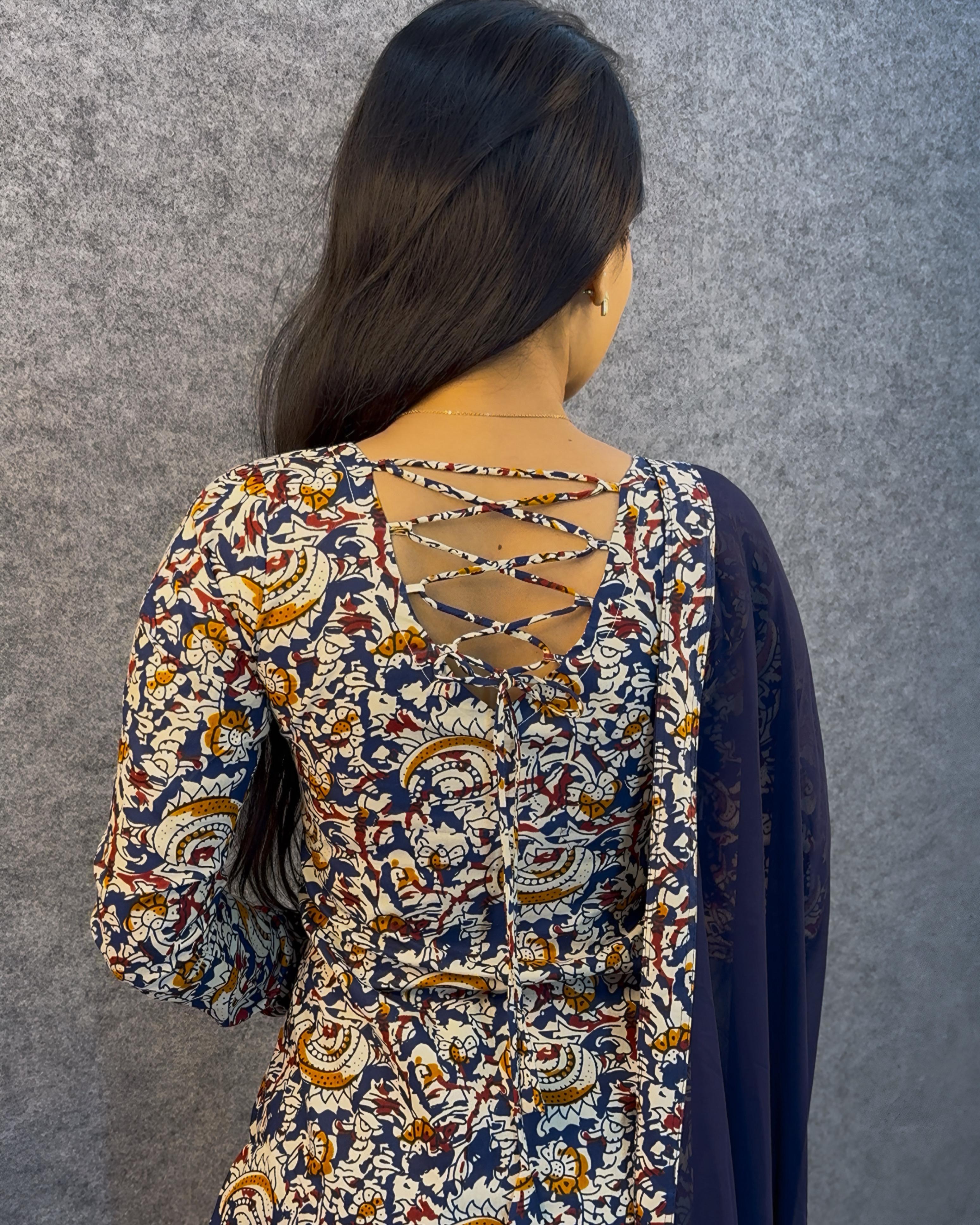 3 piece kalamkari inspired design set