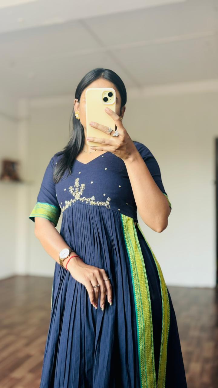 Mangalagiri handloom designer kurta-pant set