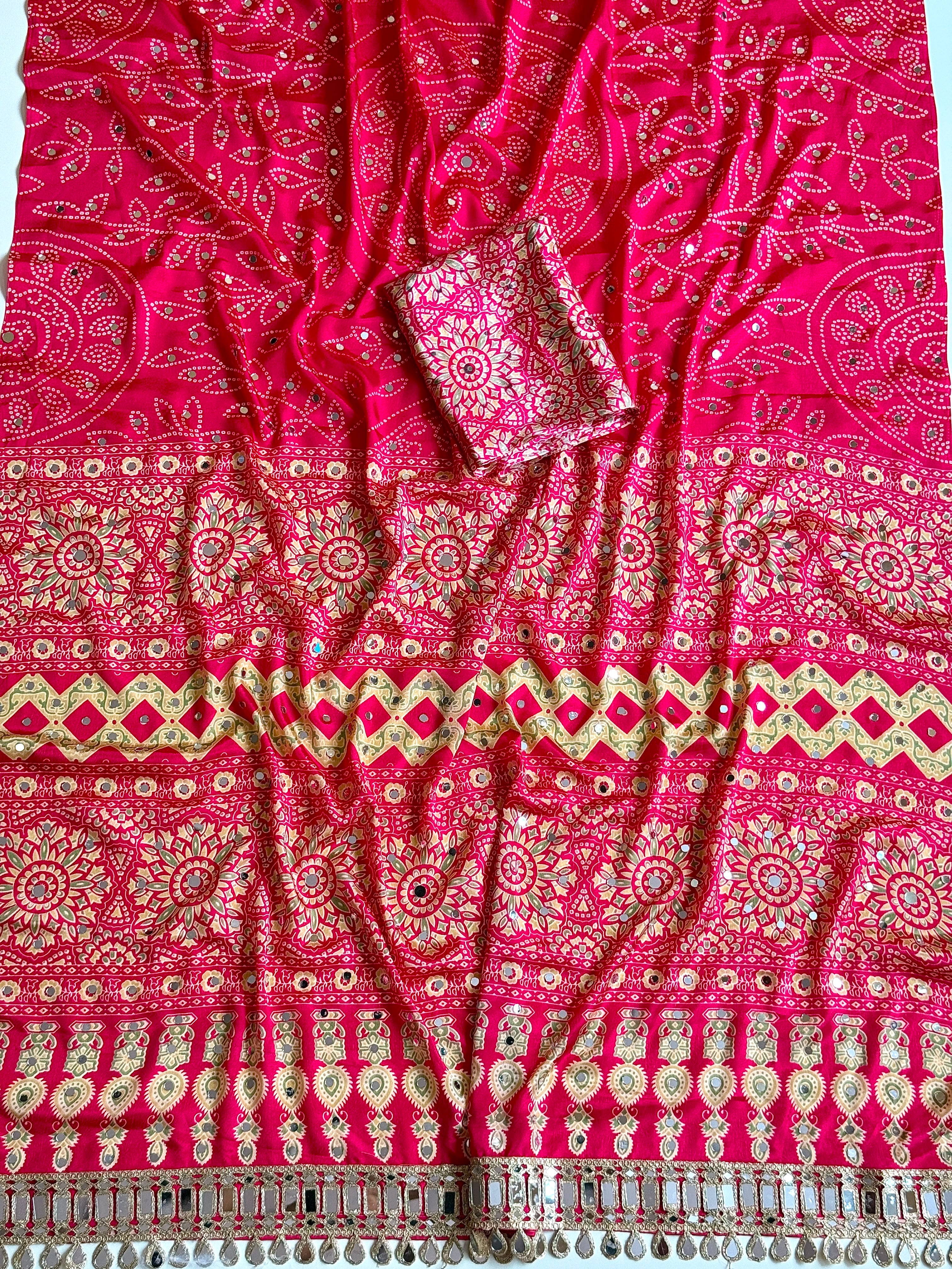 Pure satin silk saree