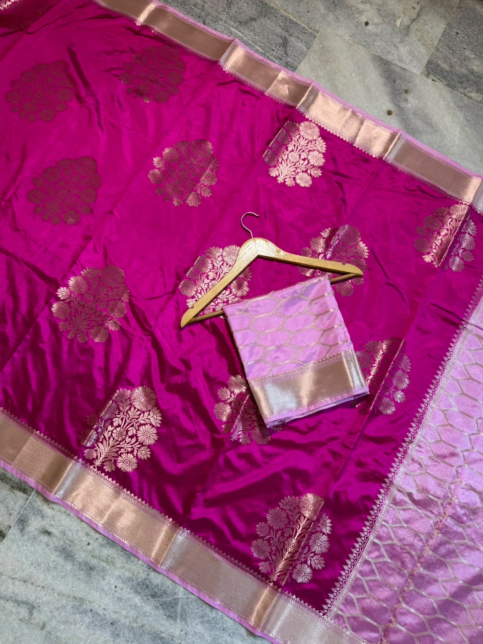 Banarasi katan silk fabric saree