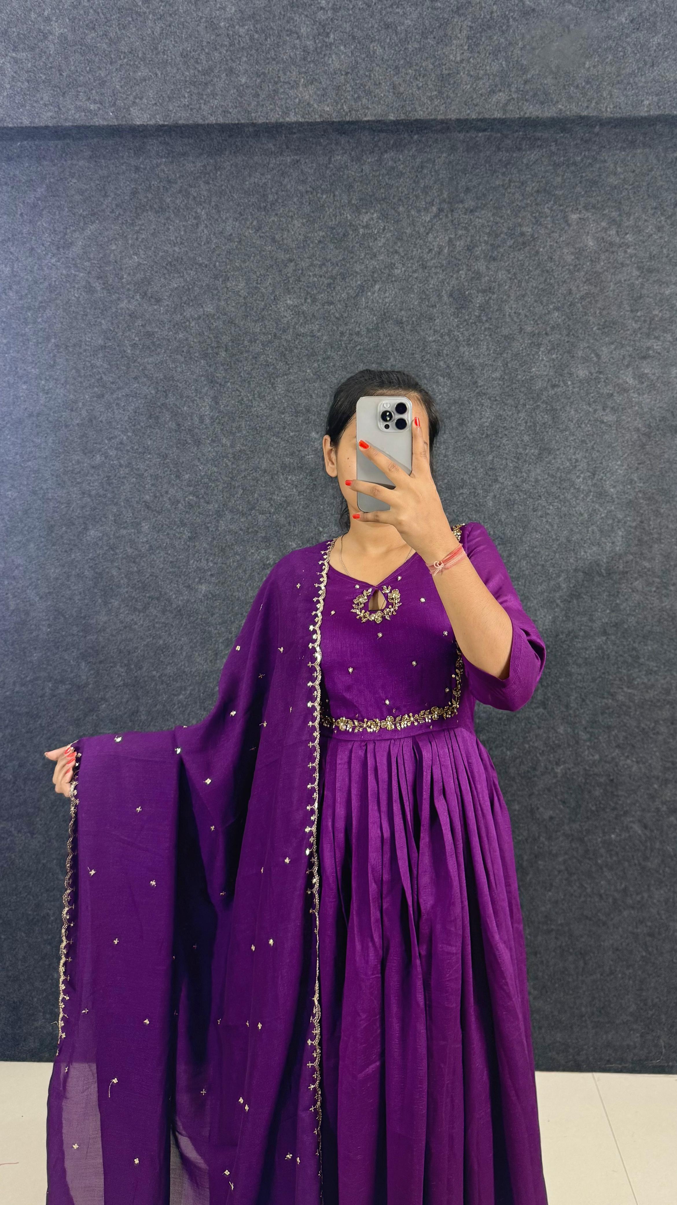 TARA Hand work Anarkali with Duppatta