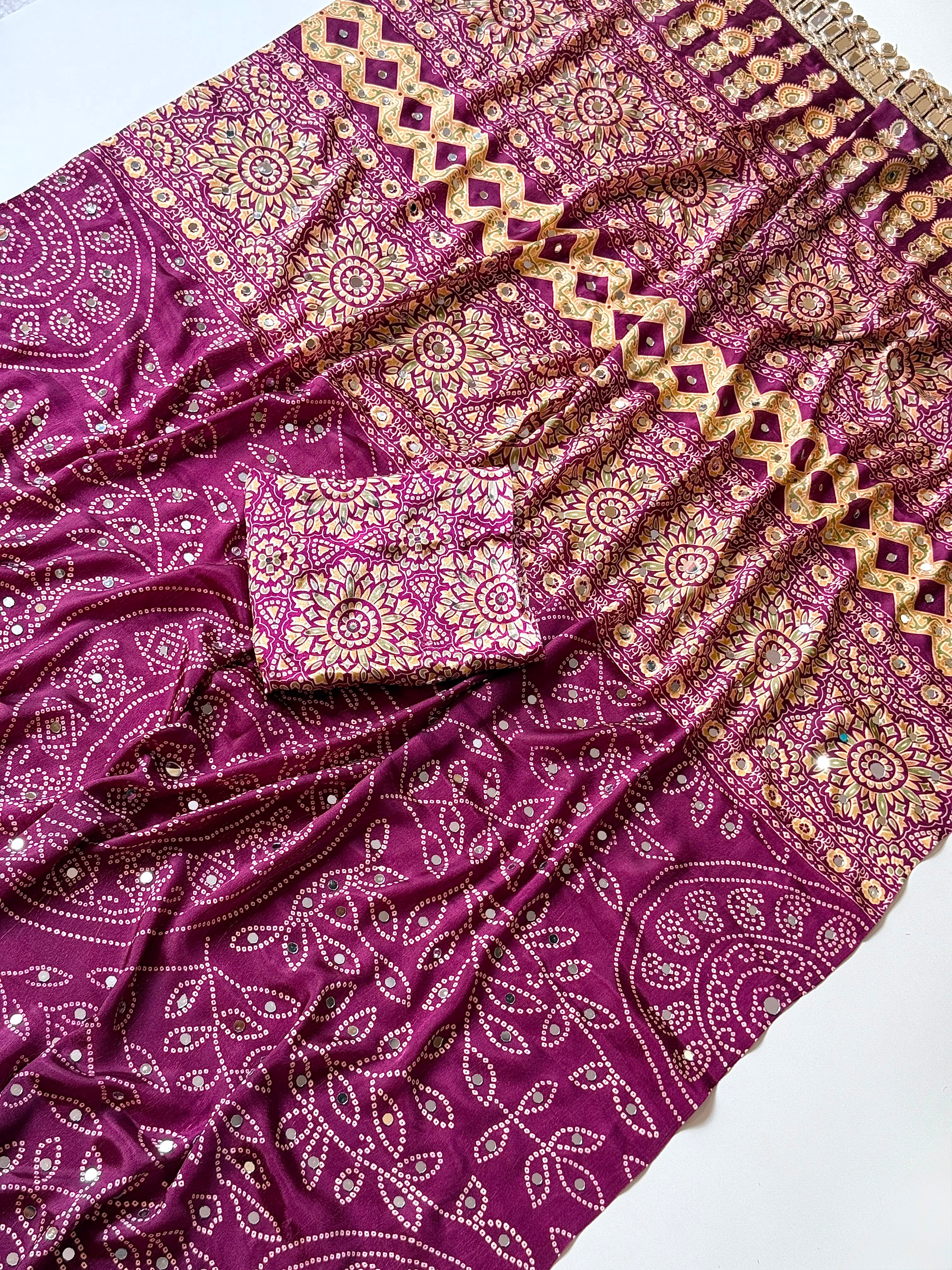 Pure satin silk saree