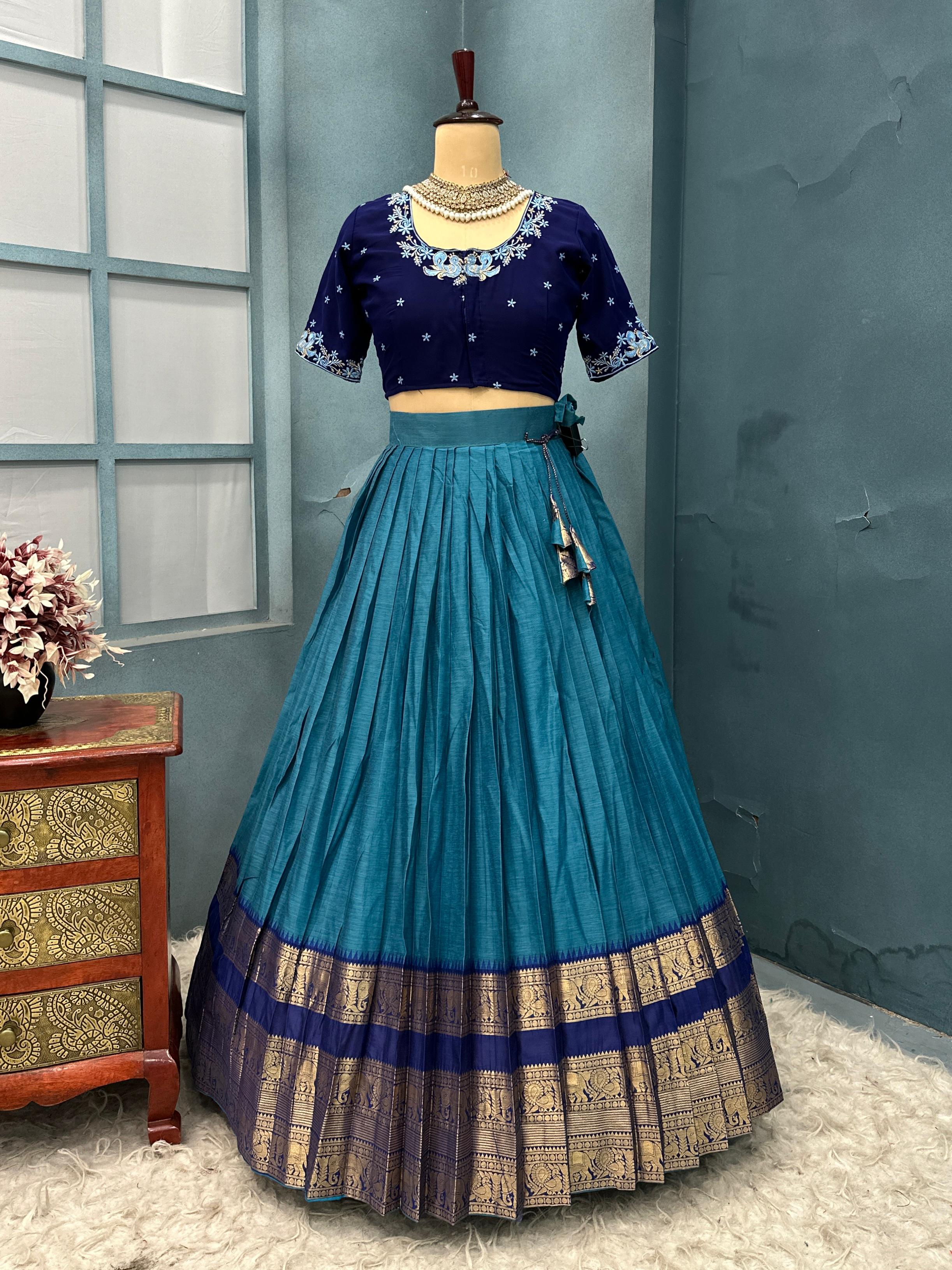 Kanchi cotton silk traditional lehenga