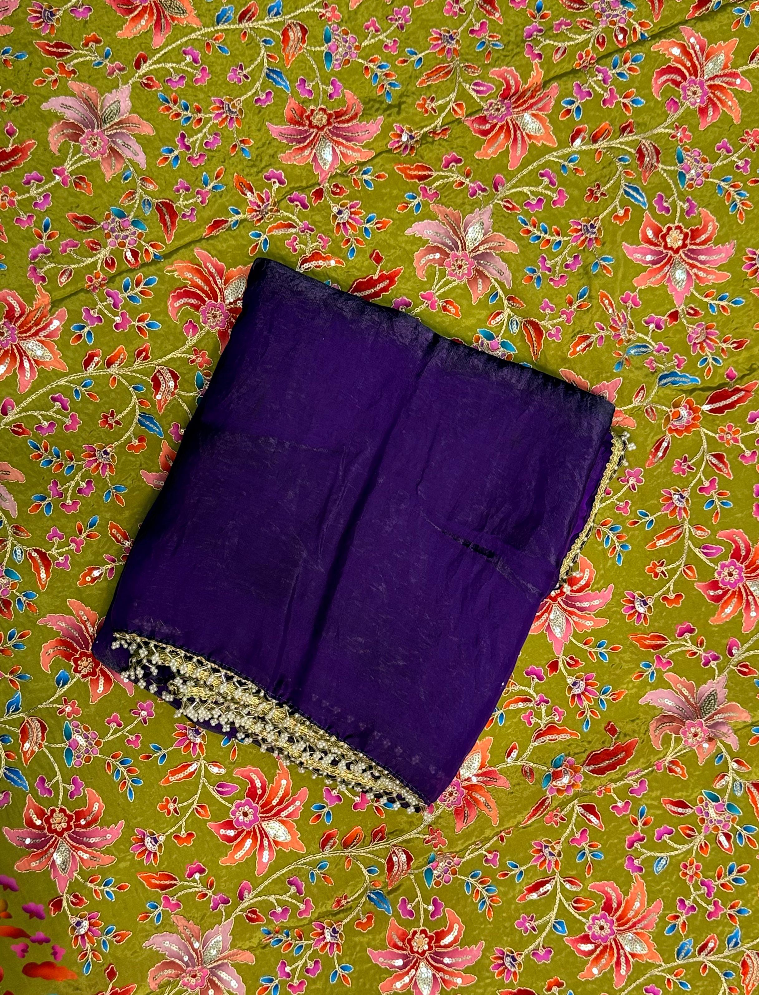 Elegant Fendi silk saree ✨