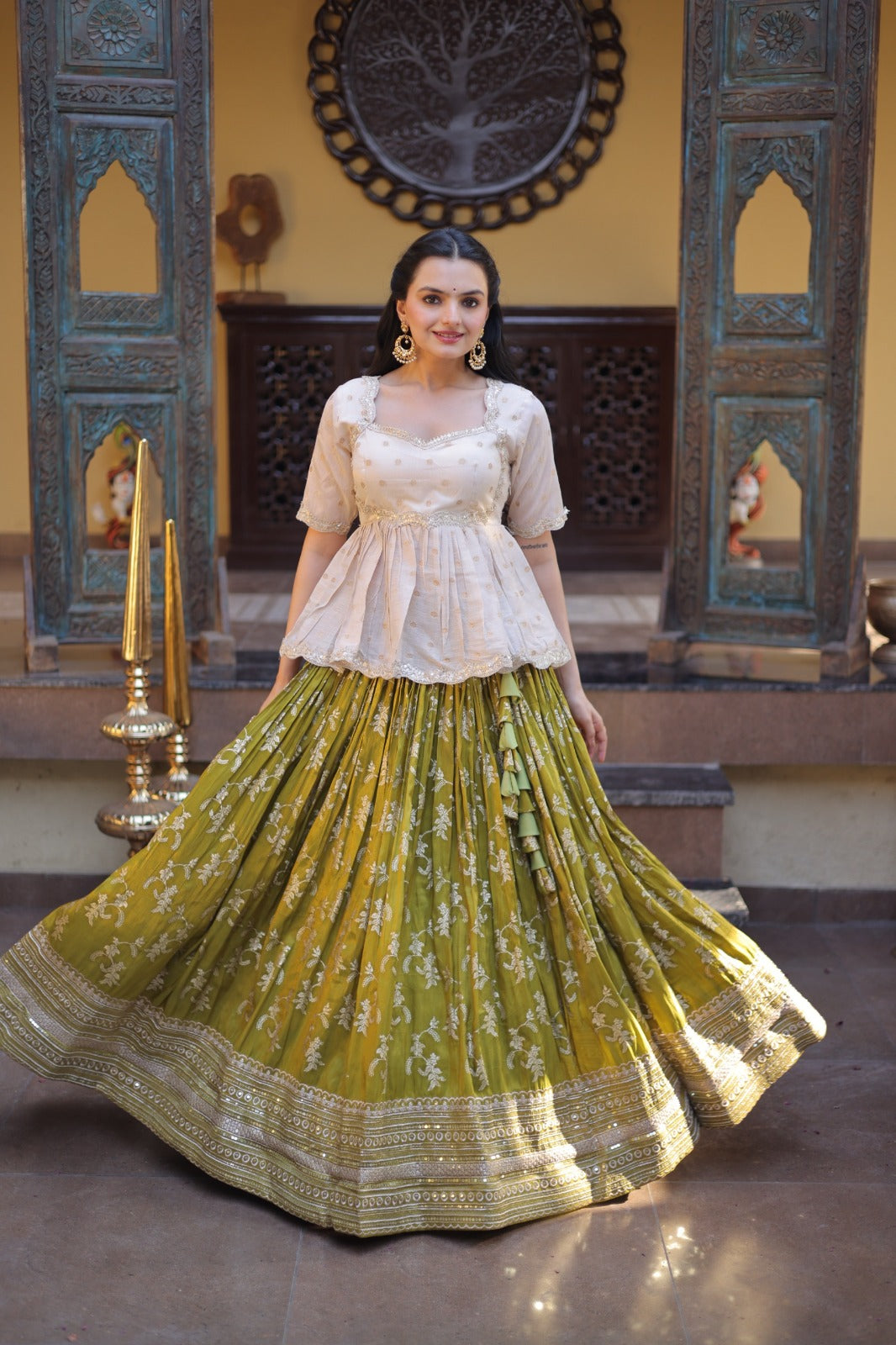 Designer viscose Jacquard lehenga choli ✨