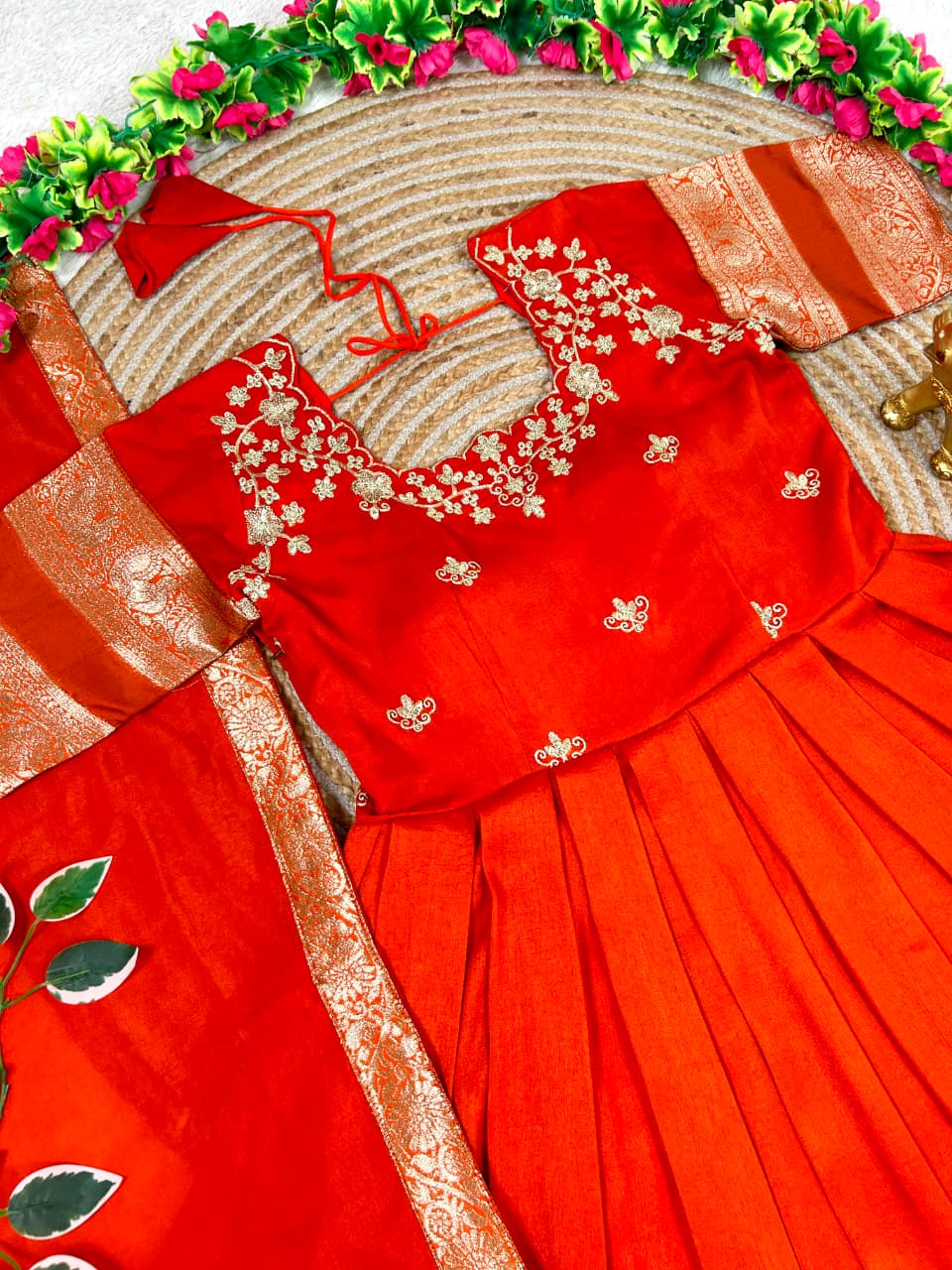 Traditional anarkali gown with duppata ✨