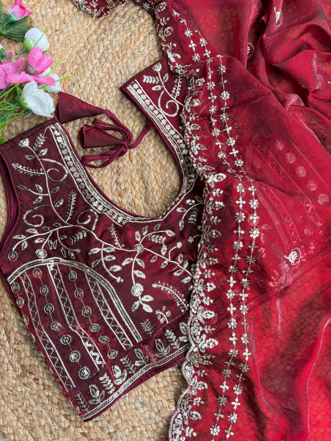 Fendy sattin designer saree ✨